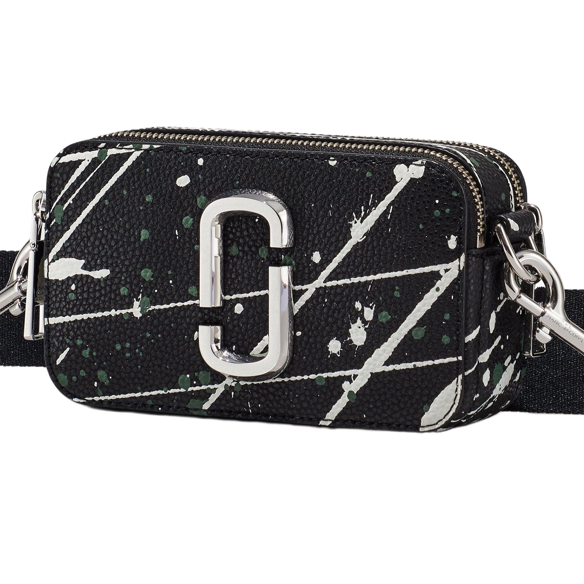 Túi đeo chéo Marc Jacobs Black Multi The Splatter Snapshot Printed Leather Crossbody Bag H153L01SP22 6