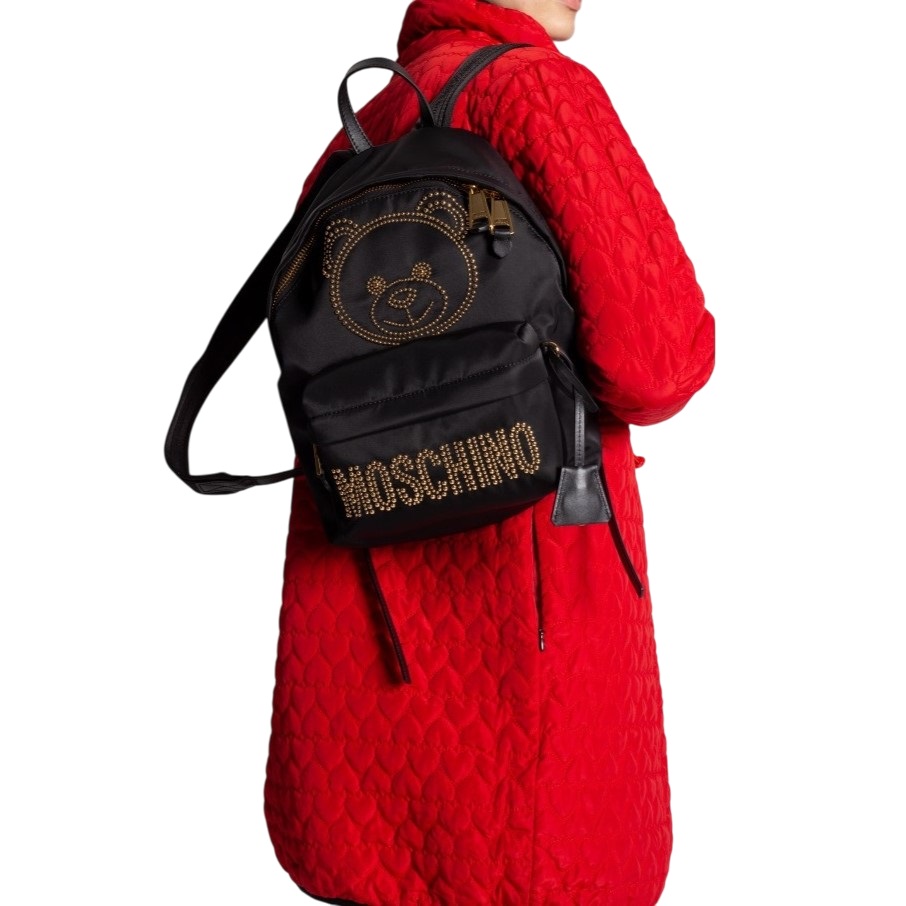 Ba lô Moschino Nylon Backpack with Teddy Bear 6