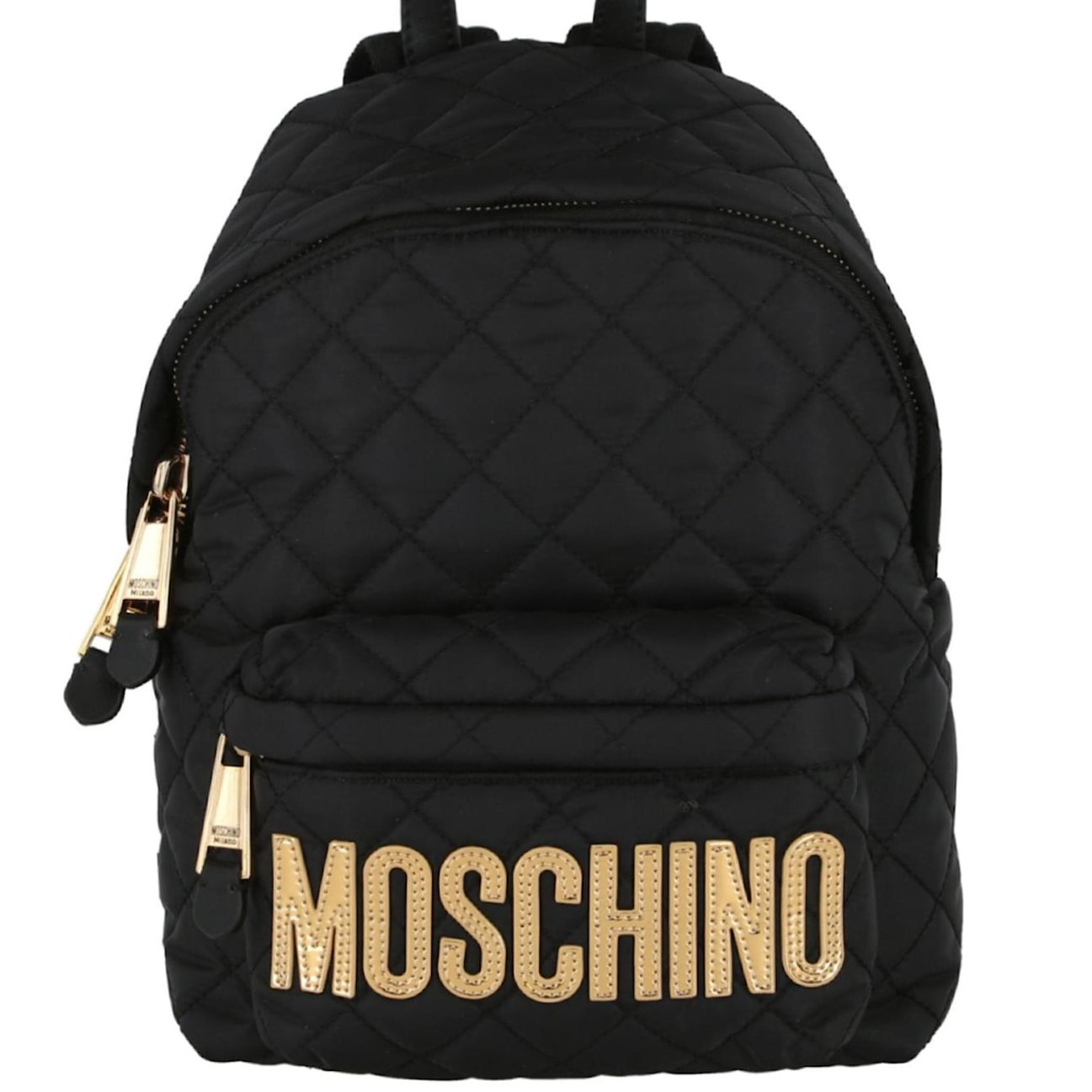 Balo Moschino Logo Quilted Backpack Black 1
