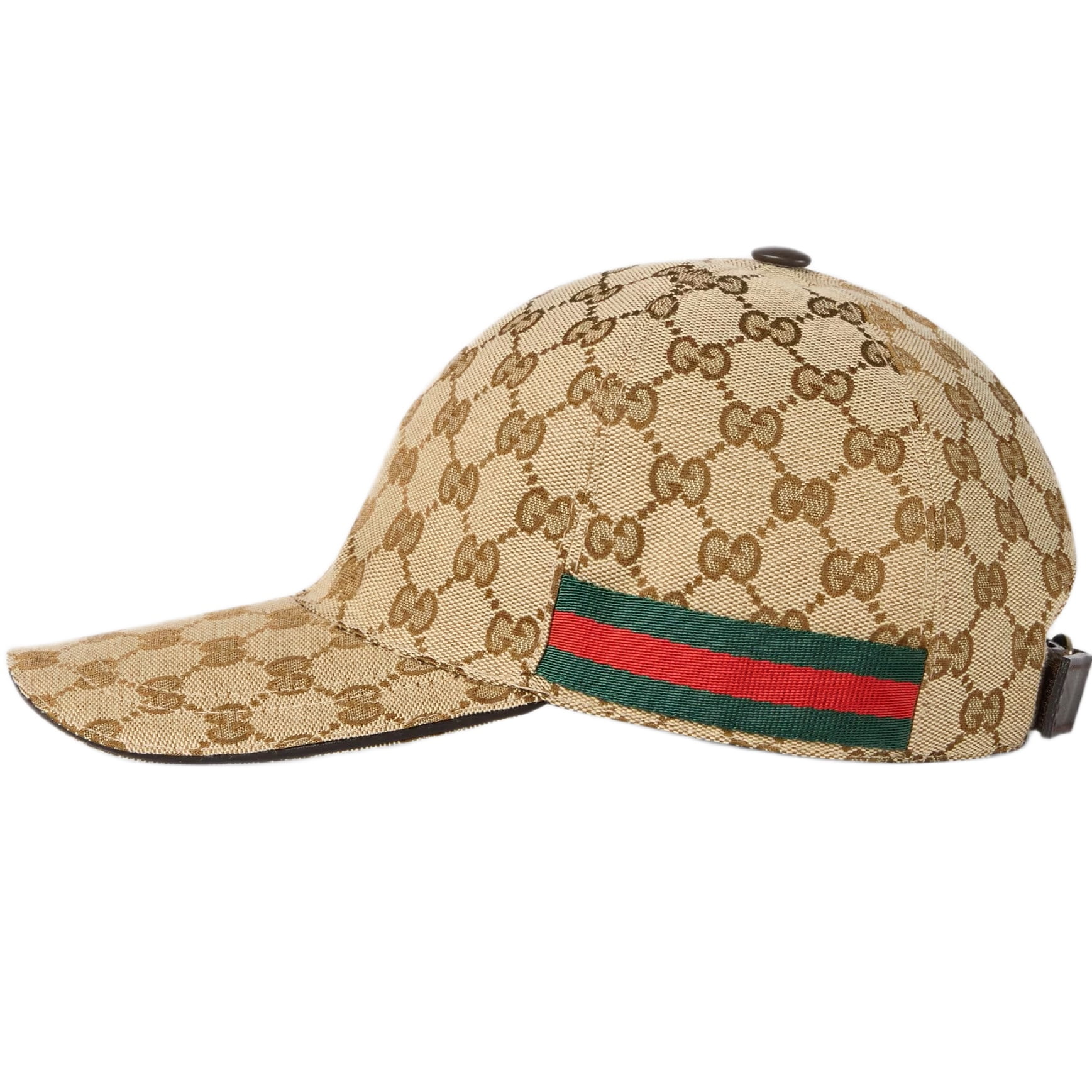 Nón lưỡi trai Gucci GG Canvas Baseball Hat With Web Beige 5