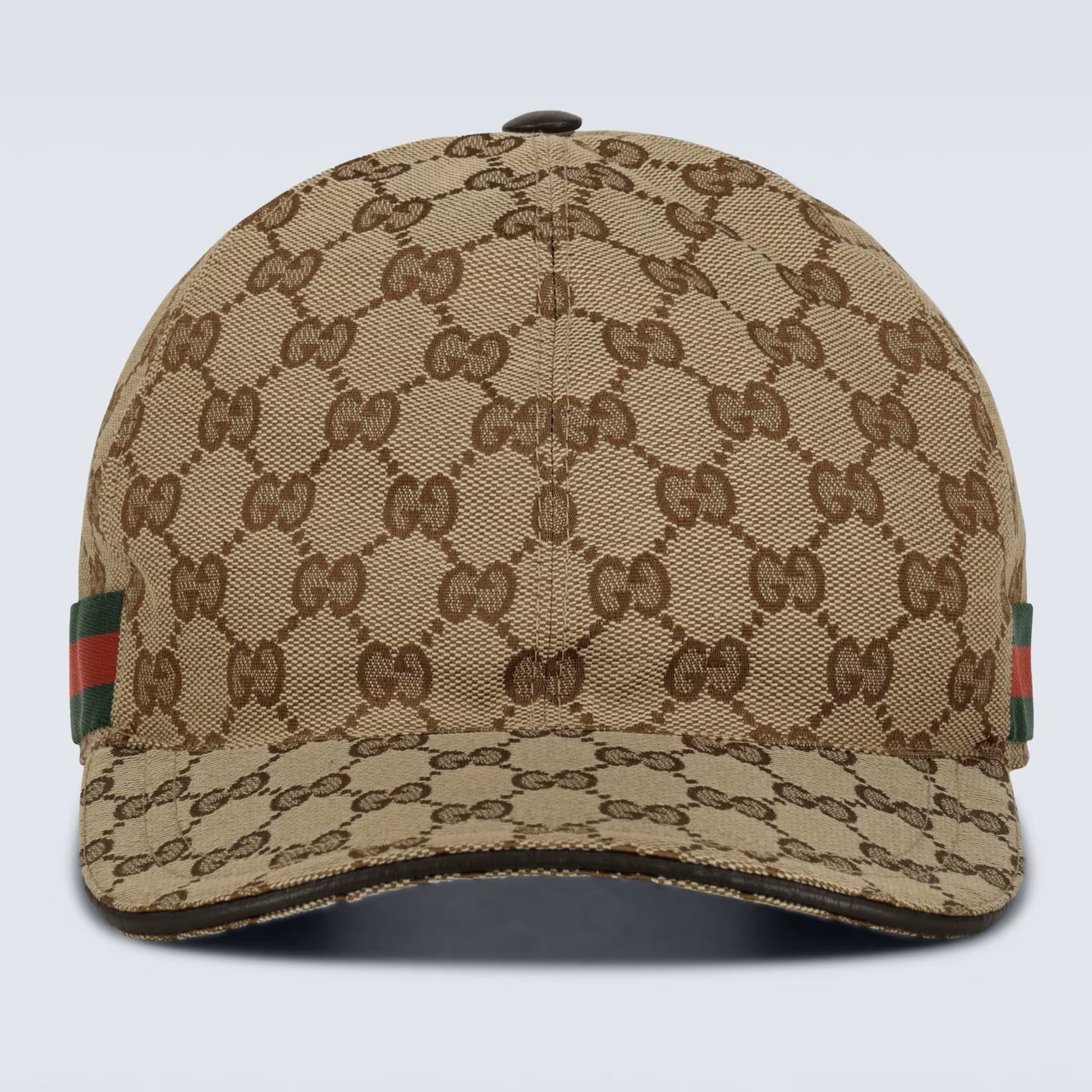 Nón lưỡi trai Gucci GG Canvas Baseball Hat With Web Beige 8