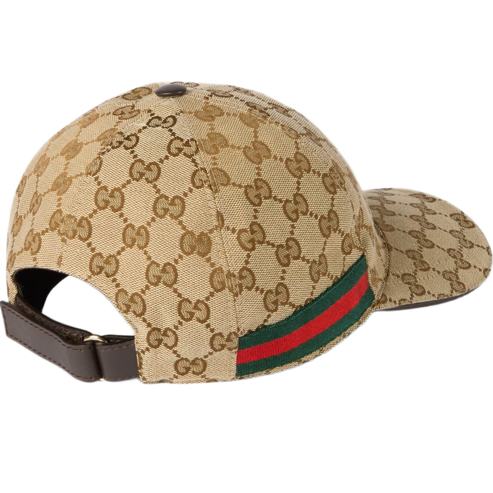 Nón lưỡi trai Gucci GG Canvas Baseball Hat With Web Beige 11