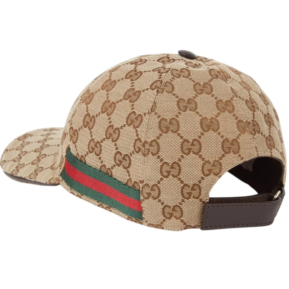 Nón lưỡi trai Gucci GG Canvas Baseball Hat With Web Beige 14