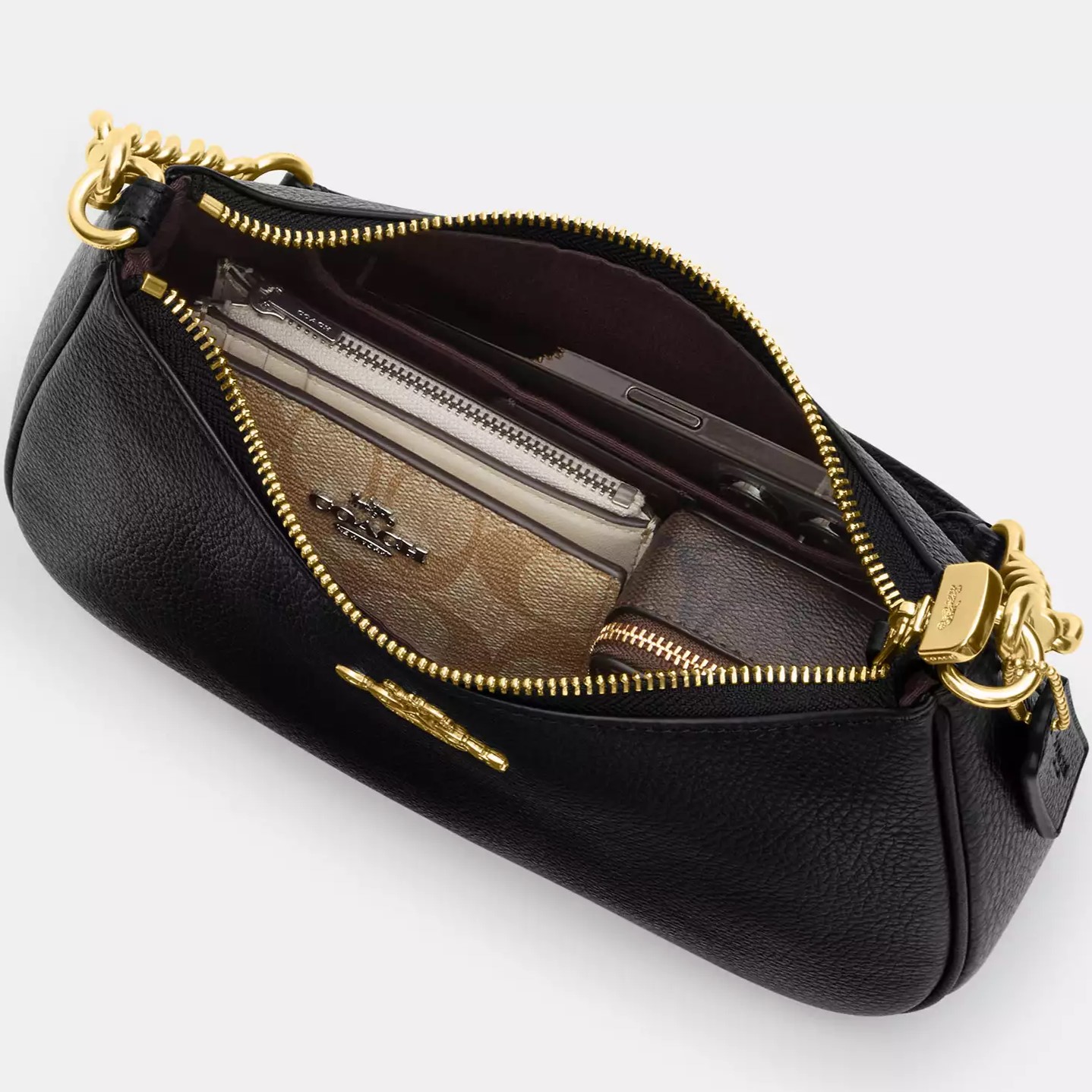 Túi kẹp nách Coach Teri Shoulder Bag In Signature Canvas With Floral Print CBG73 1