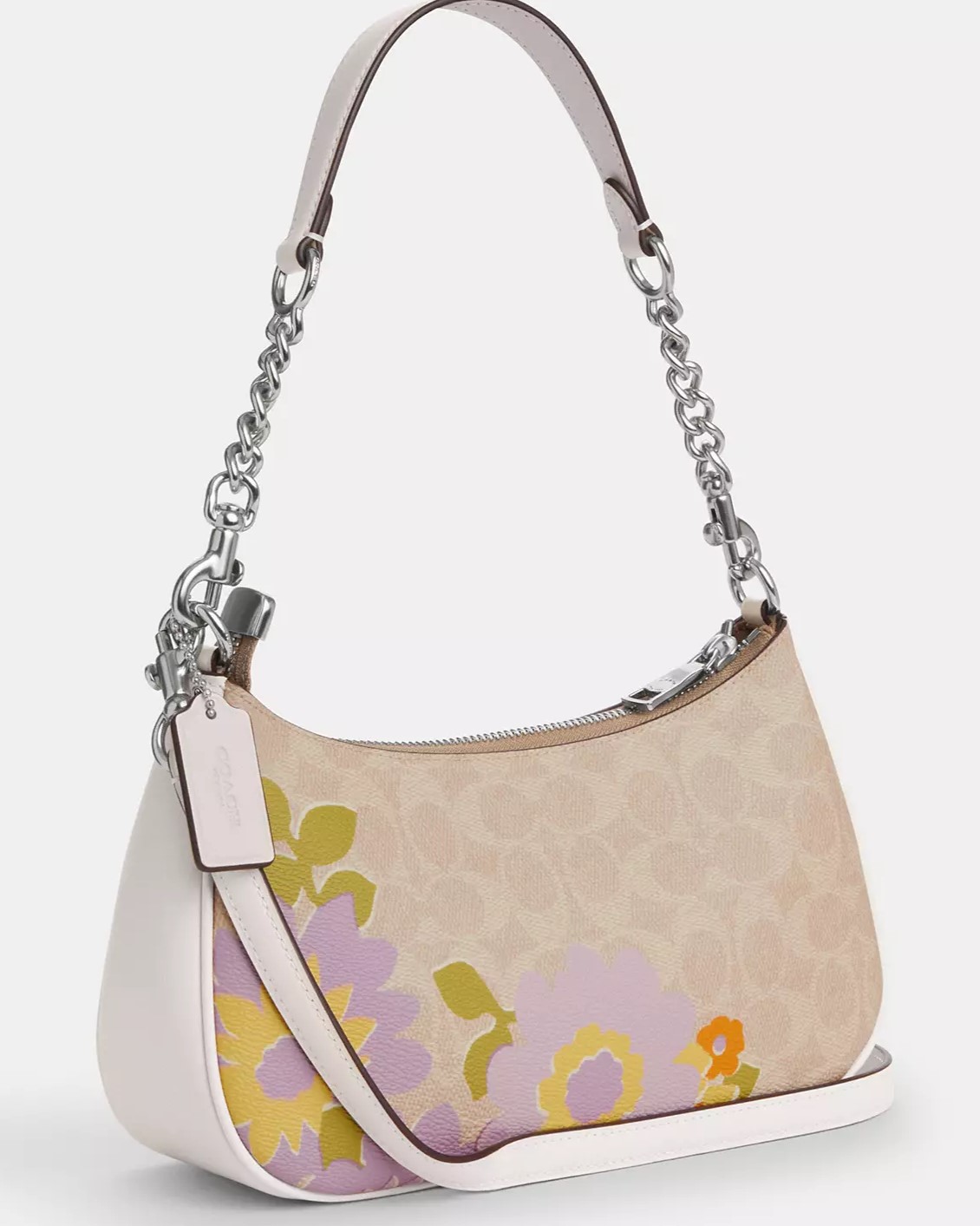 Túi kẹp nách Coach Teri Shoulder Bag In Signature Canvas With Floral Print CBG73 2