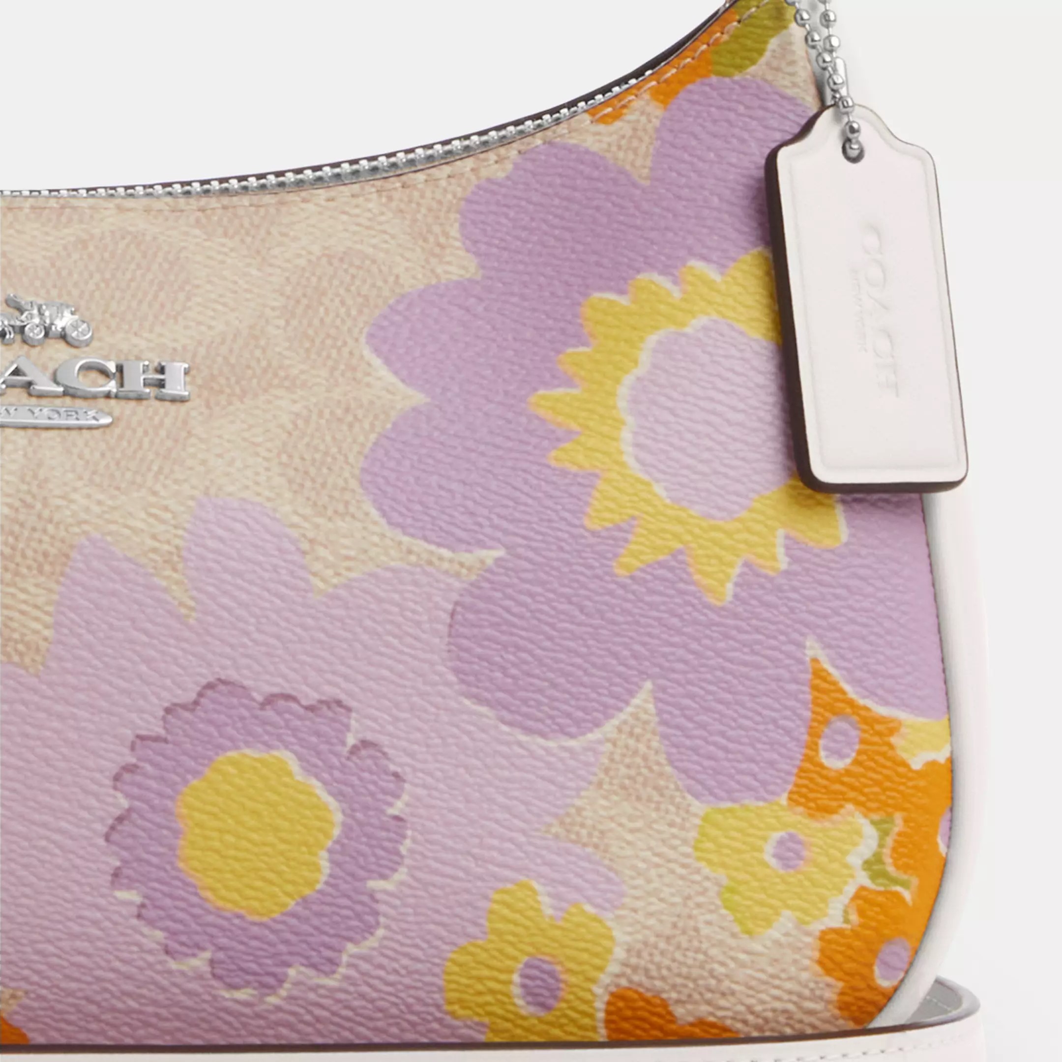 Túi kẹp nách Coach Teri Shoulder Bag In Signature Canvas With Floral Print CBG73 5