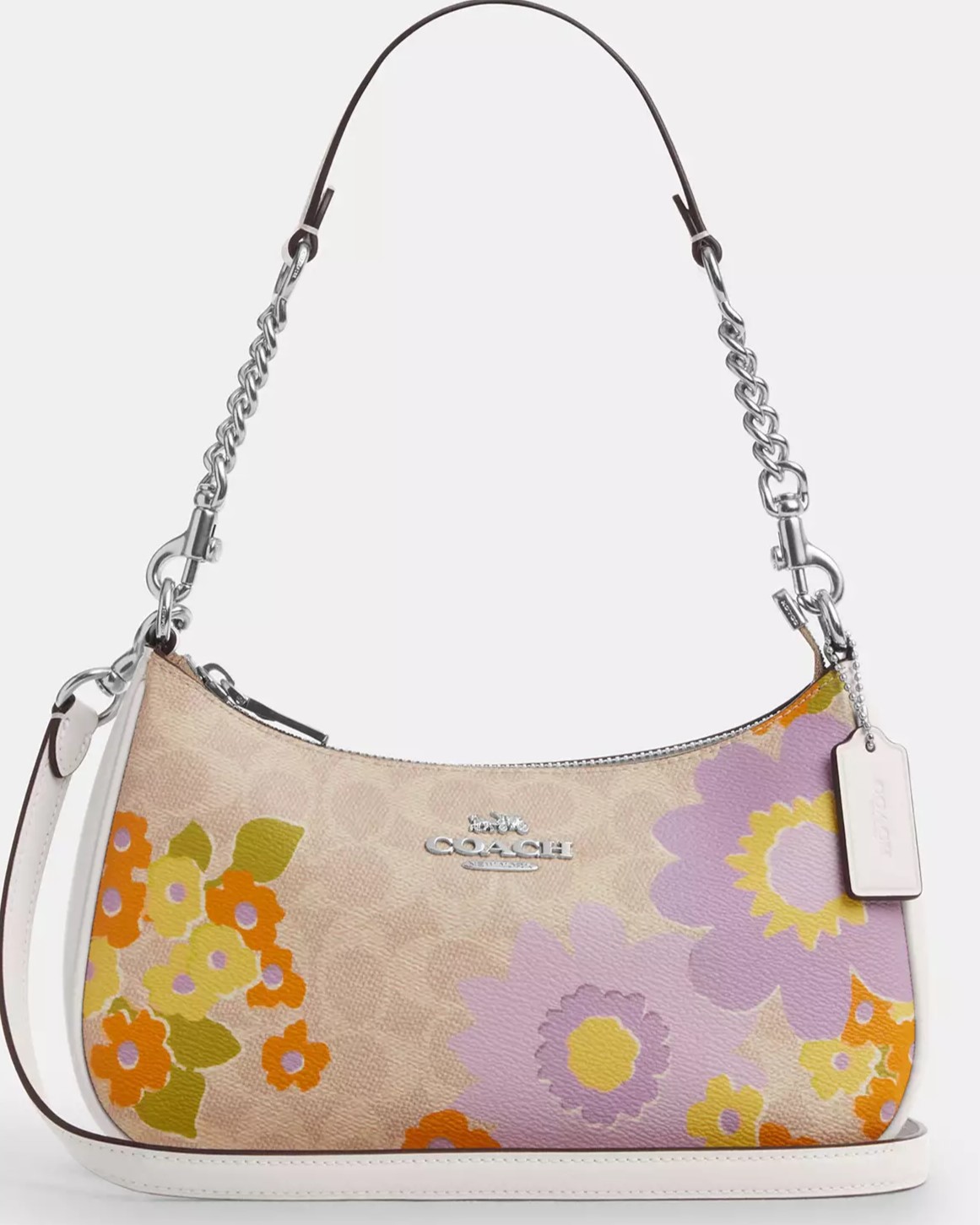 Túi kẹp nách Coach Teri Shoulder Bag In Signature Canvas With Floral Print CBG73 10