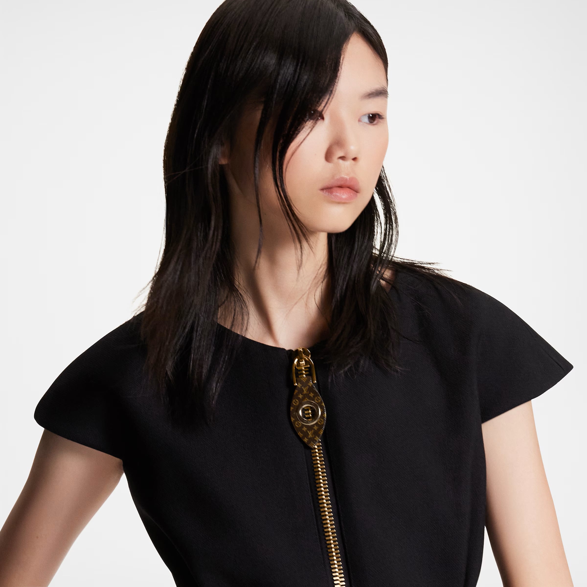 Áo đầm nữ Louis Vuitton XXL Detail Cap Sleeve Dress 1ABQRC 6