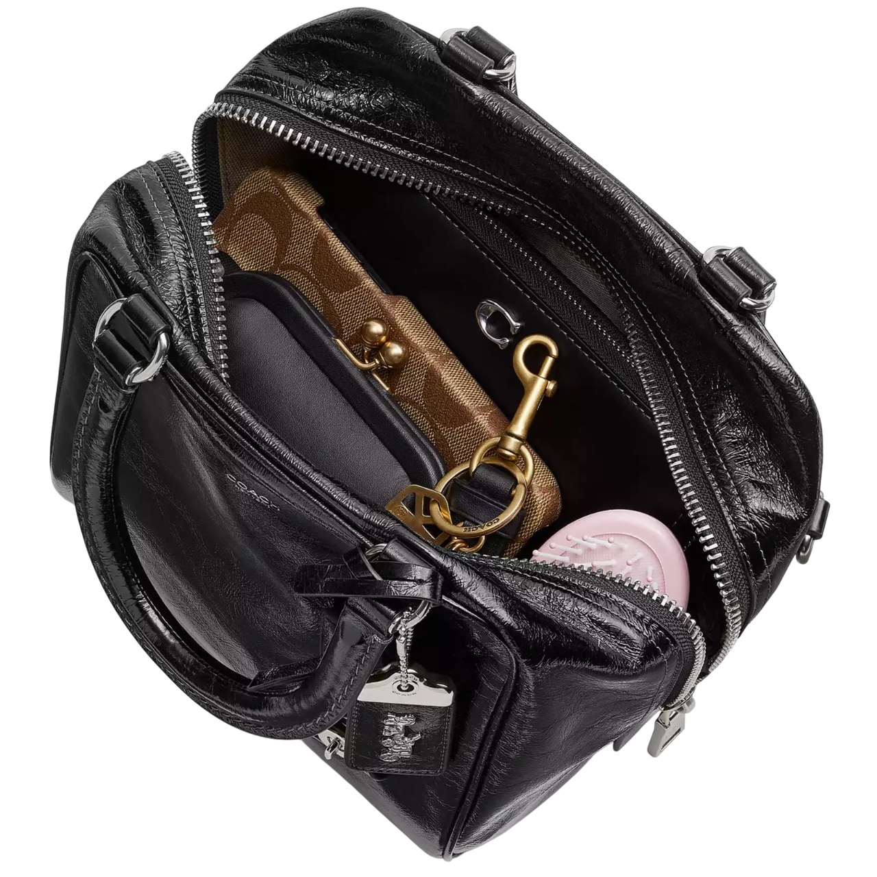 Túi xách Coach nữ Cube Rogue Bag 20 Black CBH04 3