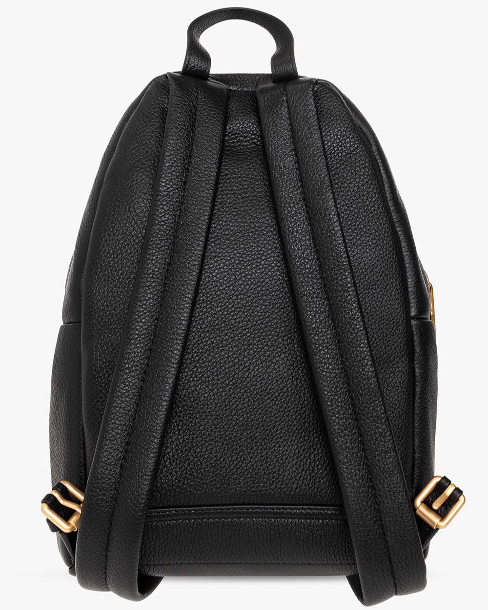 BALO NỮ MÀU ĐEN MOSCHINO BLACK LEATHER BACKPACK WITH LOGO 1
