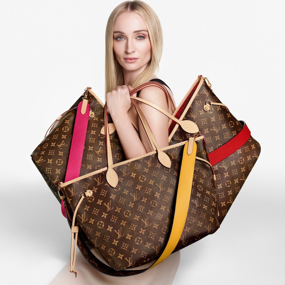 Túi tote LV Louis Vuitton Neverfull Bandoulière Inside Out MM Monogram Rouge Sari M12096 7