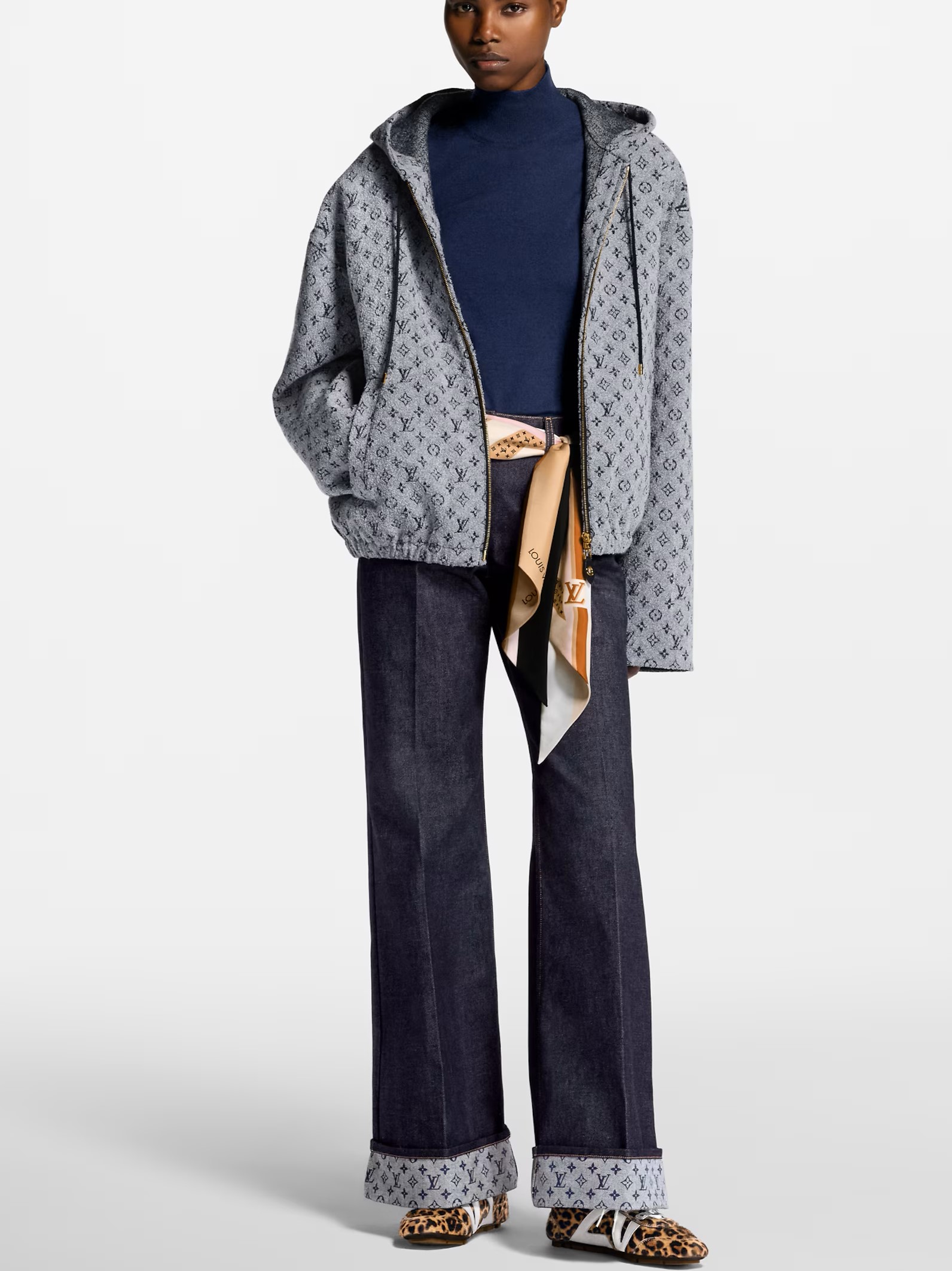 Áo khoác nữ LV Louis Vuitton Monogram Bouclé Hoodie 4