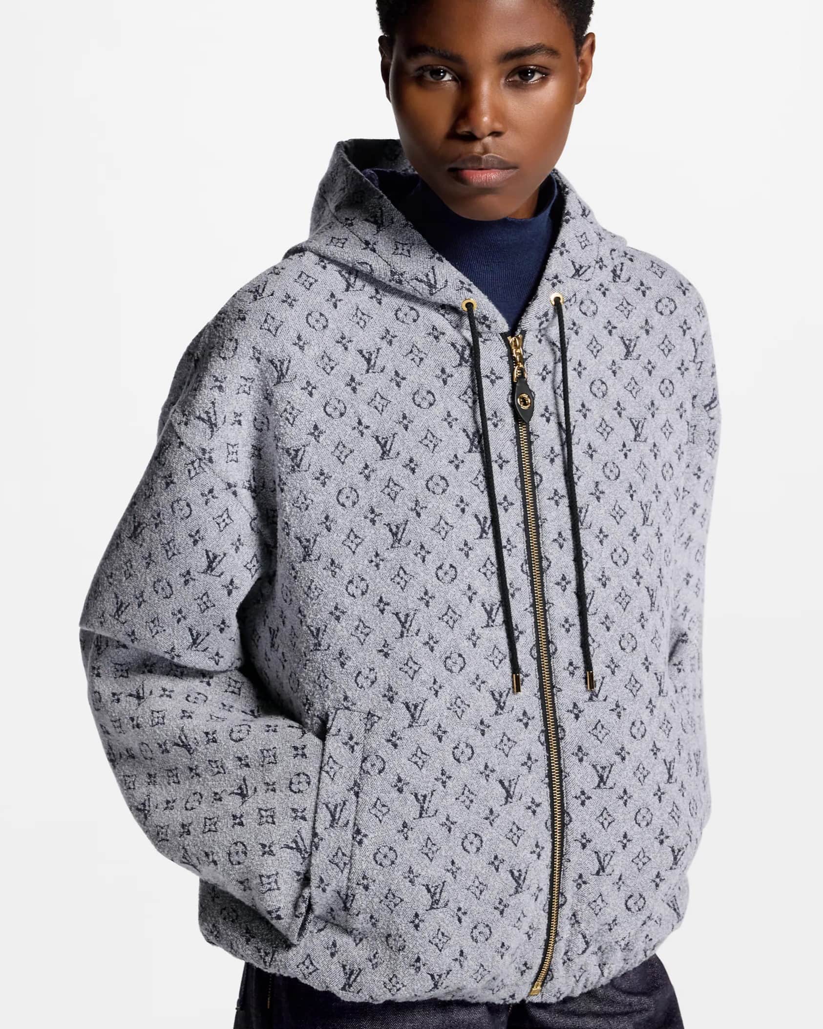 Áo khoác nữ LV Louis Vuitton Monogram Bouclé Hoodie 13