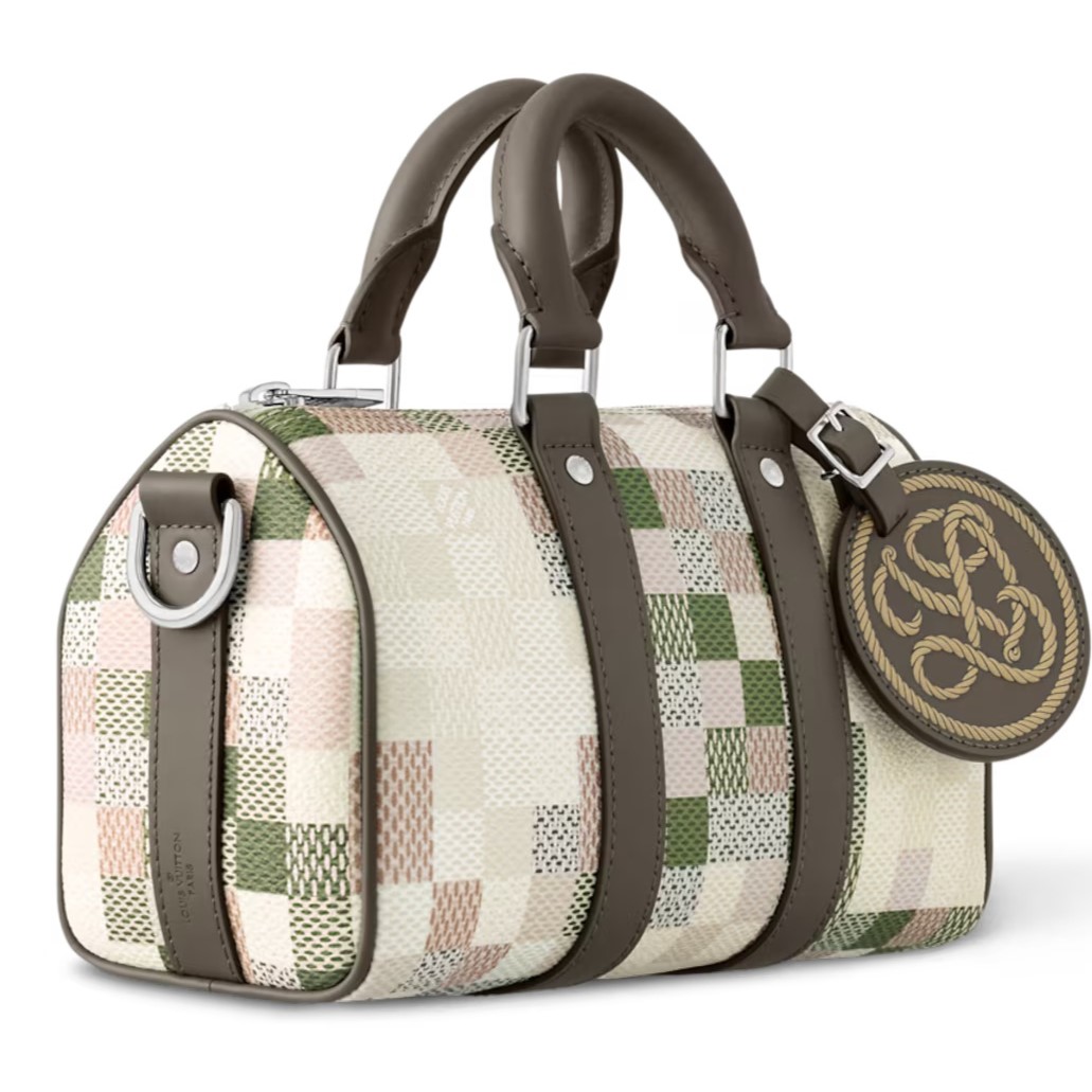 Túi đeo chéo Louis Vuitton Keepall Bandoulière 25 Khaki Damoflage Canvas 3