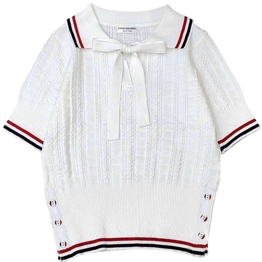 Áo len Thom Browne nữ cổ nơ 4