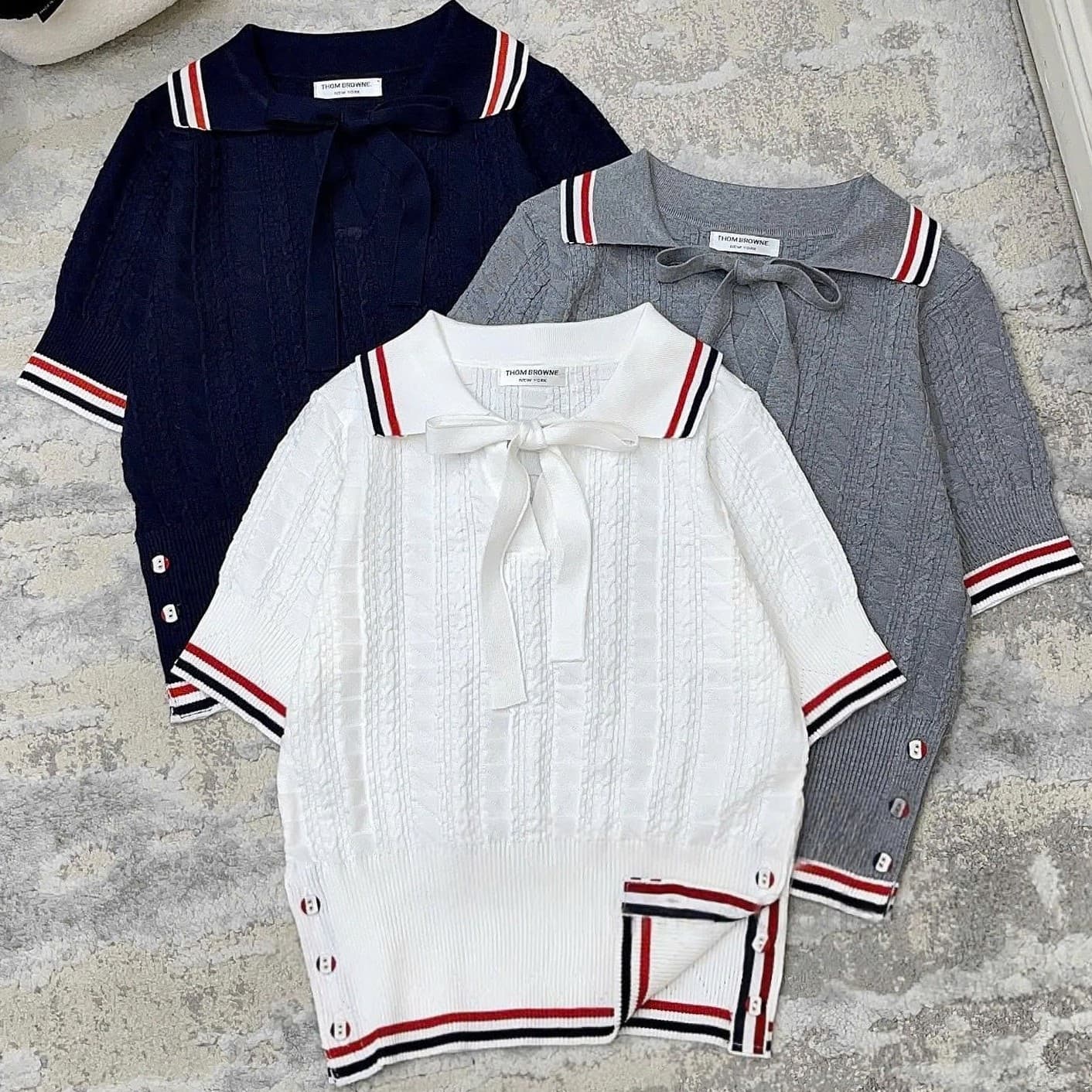 Áo len Thom Browne nữ cổ nơ 2