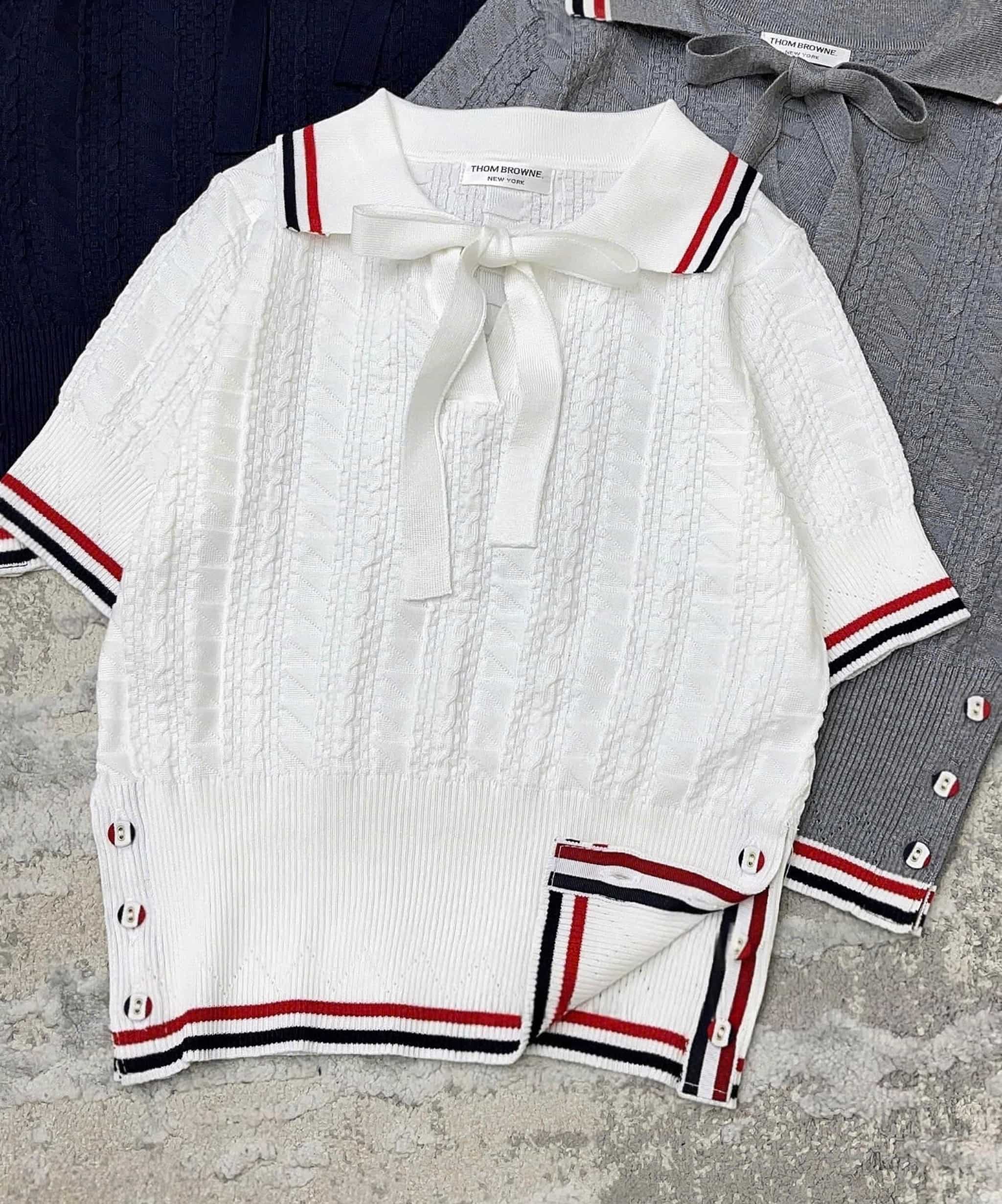 Áo len Thom Browne nữ cổ nơ 6