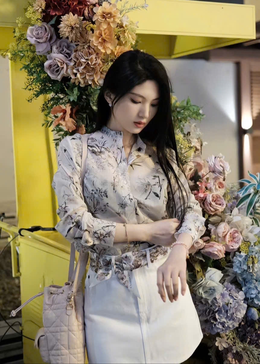 Sơ mi nữ Dior mẫu mới họa tiết limited 3