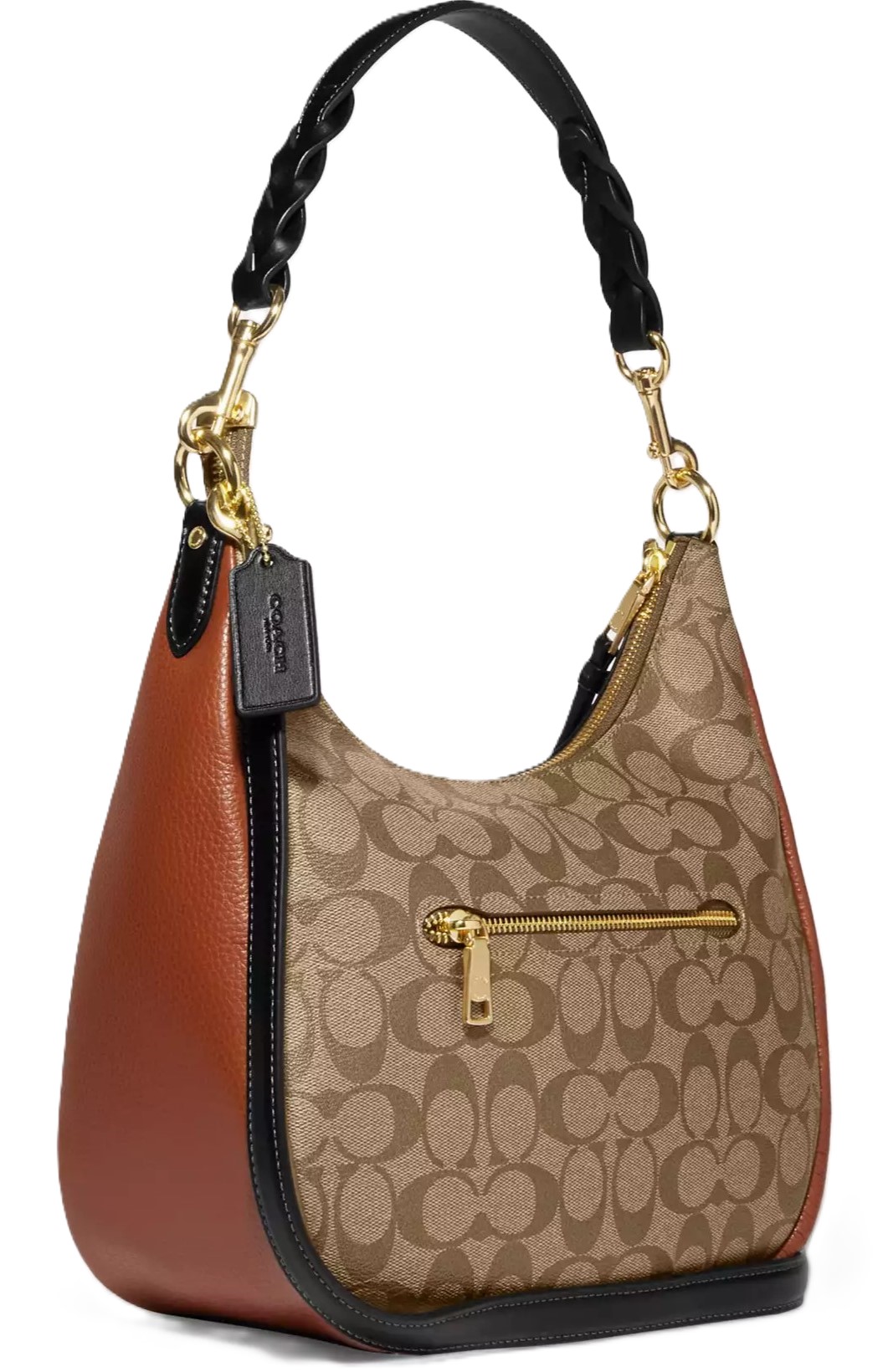 Túi xách Coach Jules Hobo Bag in Signature Color Block Canvas Khaki Multicolor CF350 2