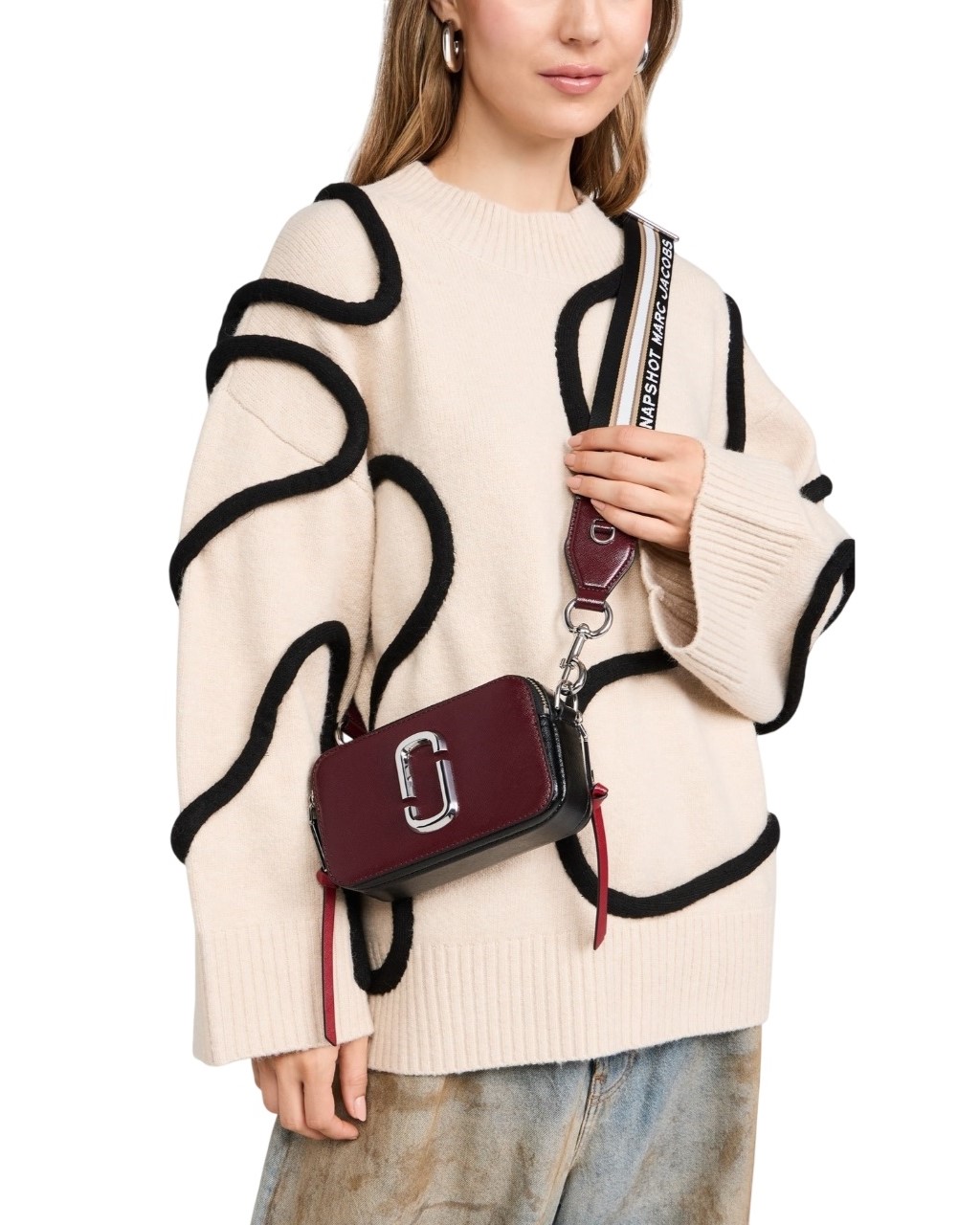 Túi đeo chéo Marc Jacobs màu đỏ The Snapshot Crossbody Bag Oxblood Multi 2S3HCR500H03 10