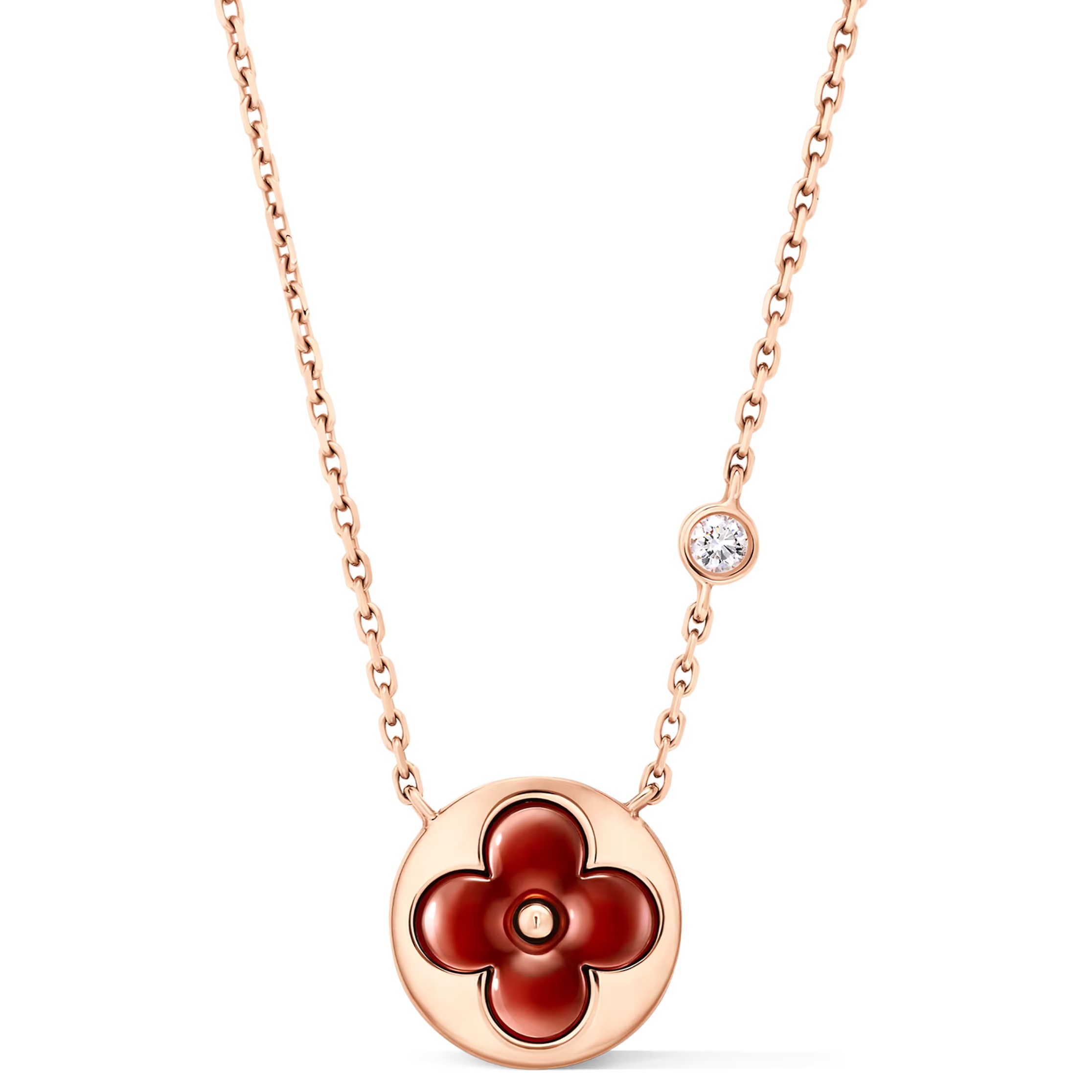 Dây chuyền nữ thời trang Louis Vuitton Color Blossom BB Sun Pendant Cornelian and Diamond 1