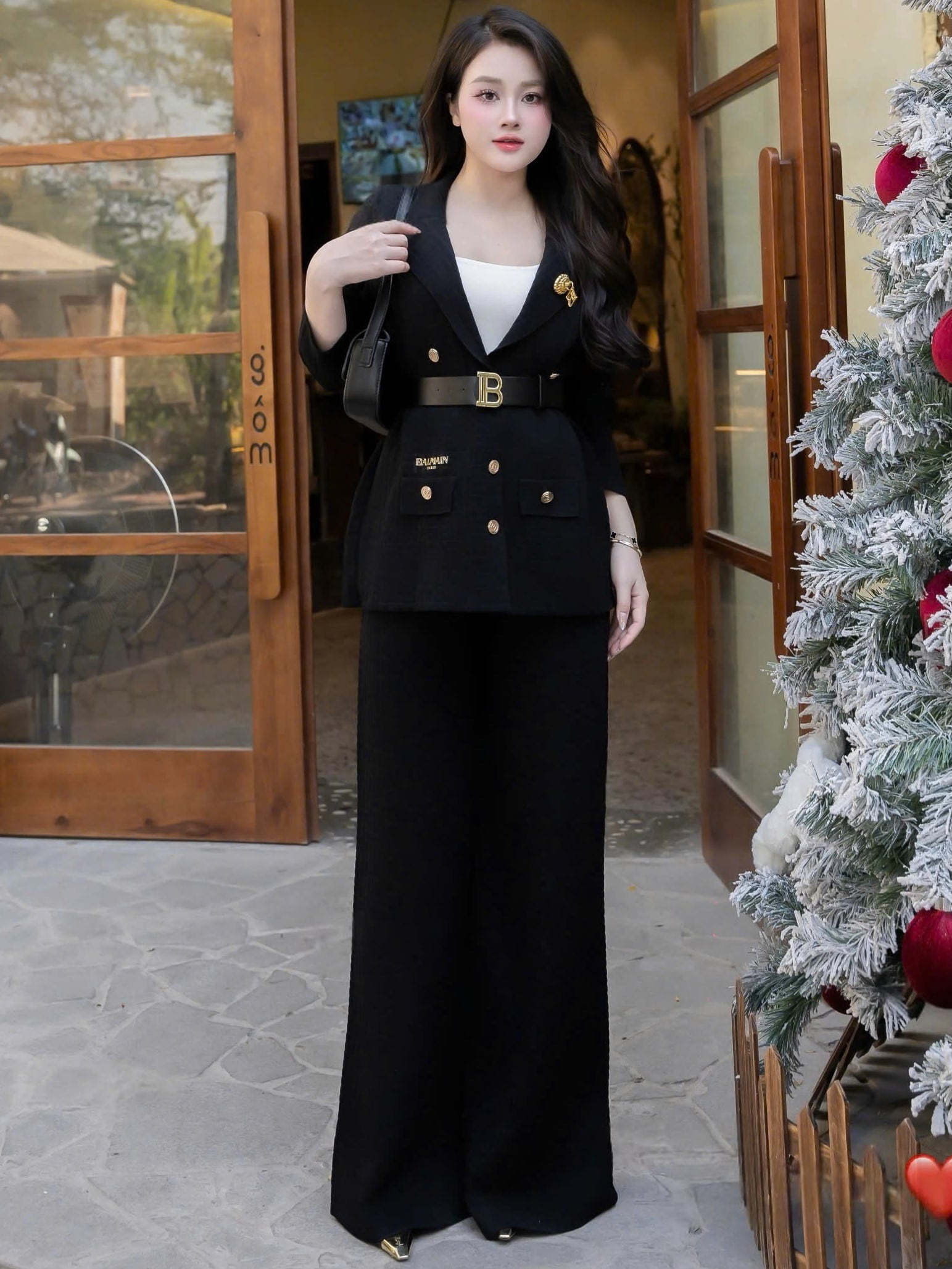 Combo bộ áo quần dài len Balmain 3