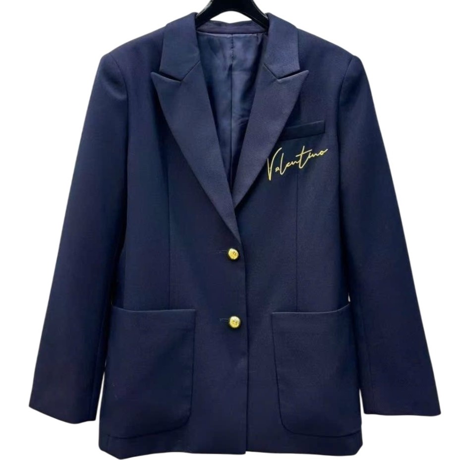 Áo khoác vest nữ thời trang Valentino xanh coban 2