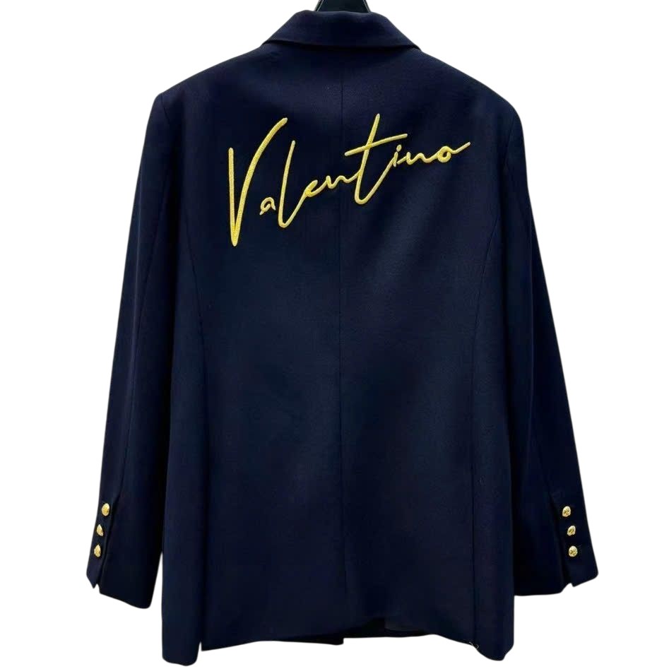 Áo khoác vest nữ thời trang Valentino xanh coban 5