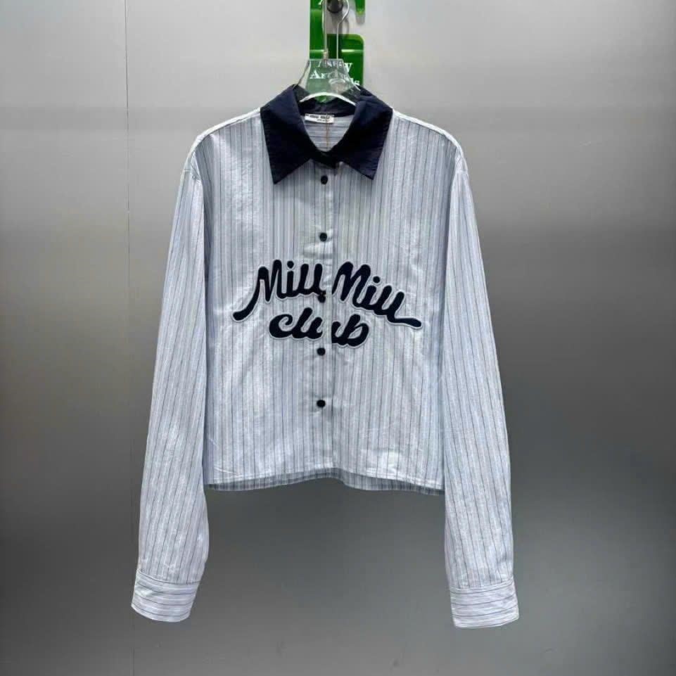 Áo nữ tay dài cổ bẻ Miu Miu 11