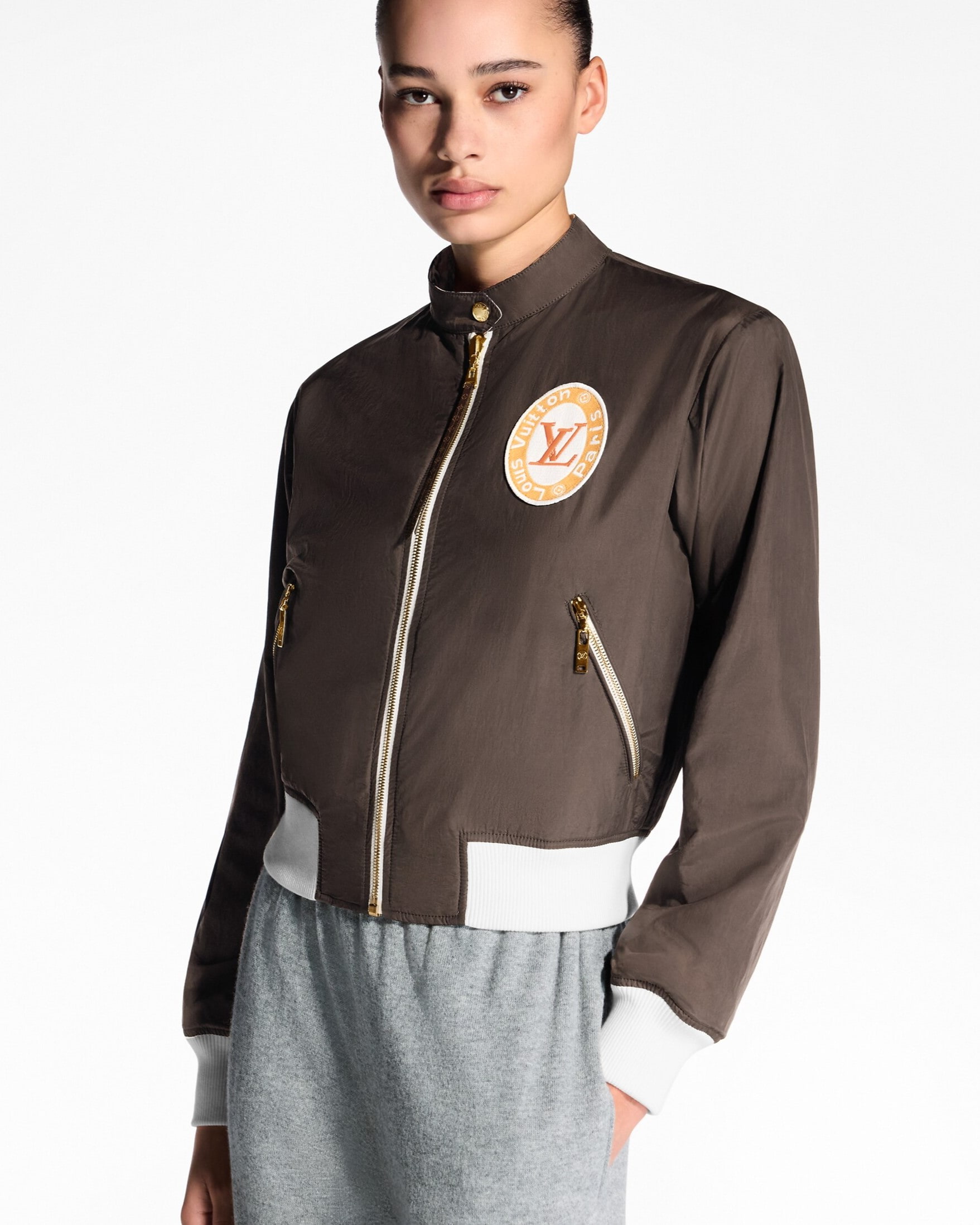 Áo khoác nữ LV Louis Vuitton Reversible Bomber Jacket with Travel Patches 4