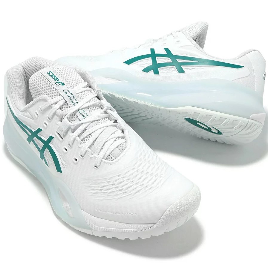 Giày thể thao Pickleball Asics Gel-Resolution X Tennis Shoes White Pitch Green 1041A481-102 5