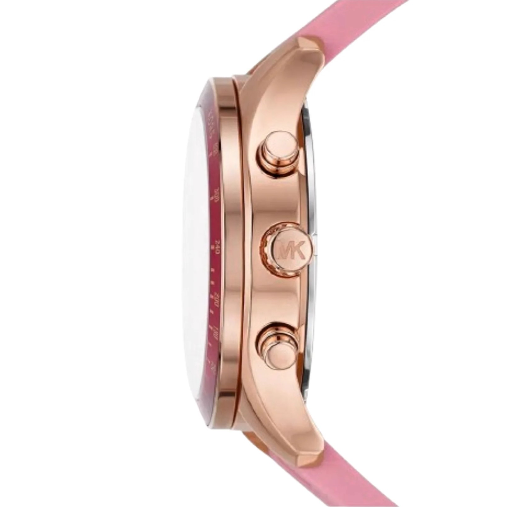 Đồng hồ đeo tay nữ Michael Kors Pink Silicone Strap Rose Gold Dial Watch MKO1039 3