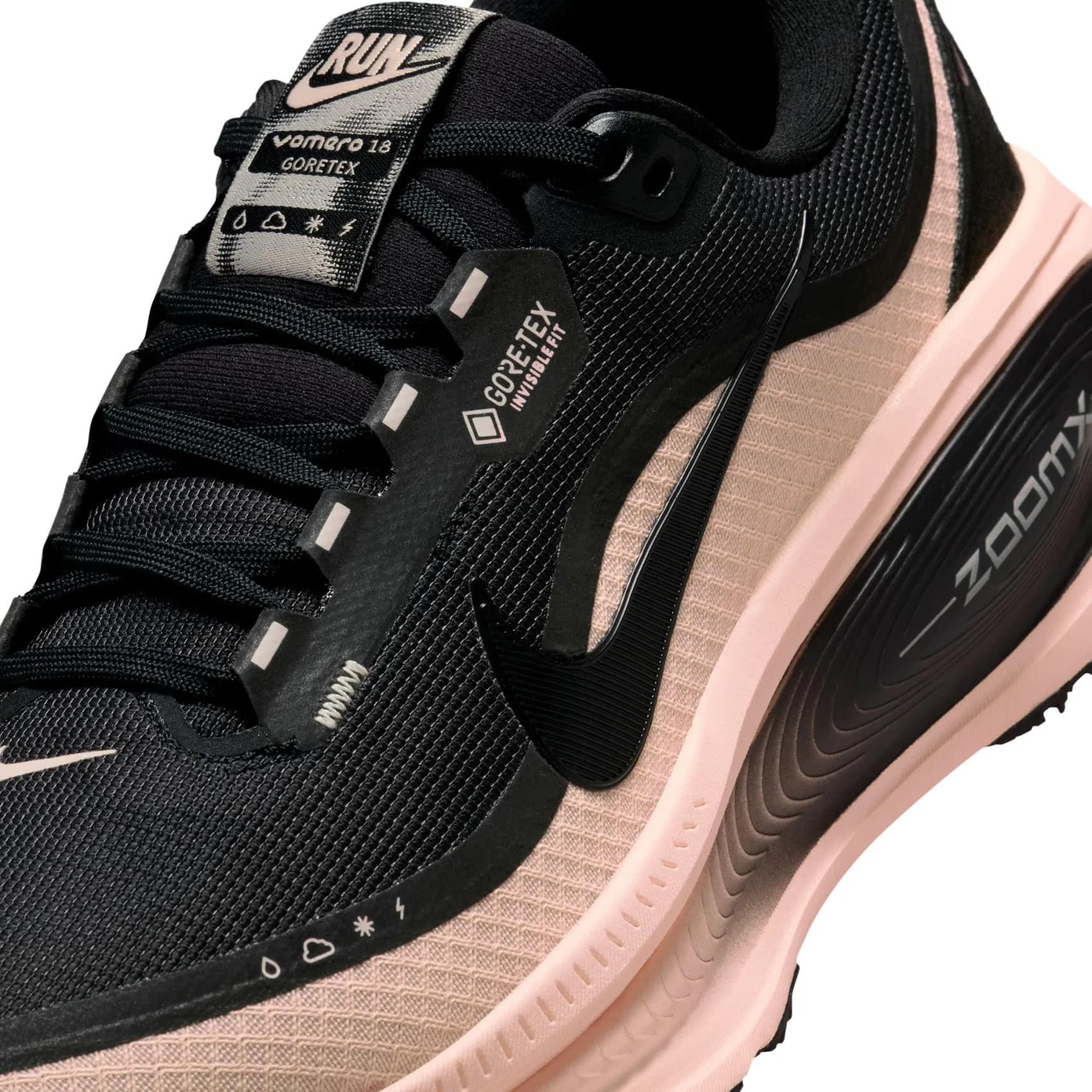 Giày thể thao Nike nữ Vomero 18 Gore-Tex Womens Road Running Shoes Black Crimson Tint HQ7002-003 9