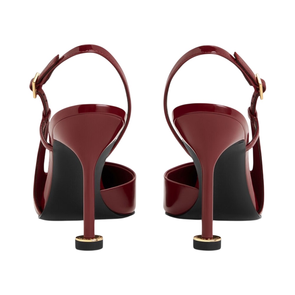 Giày cao gót mũi nhọn Charles Keith Wynn Patent Pointed-Toe Sculptural Heel Slingback Pumps Red CK1-60280477 1