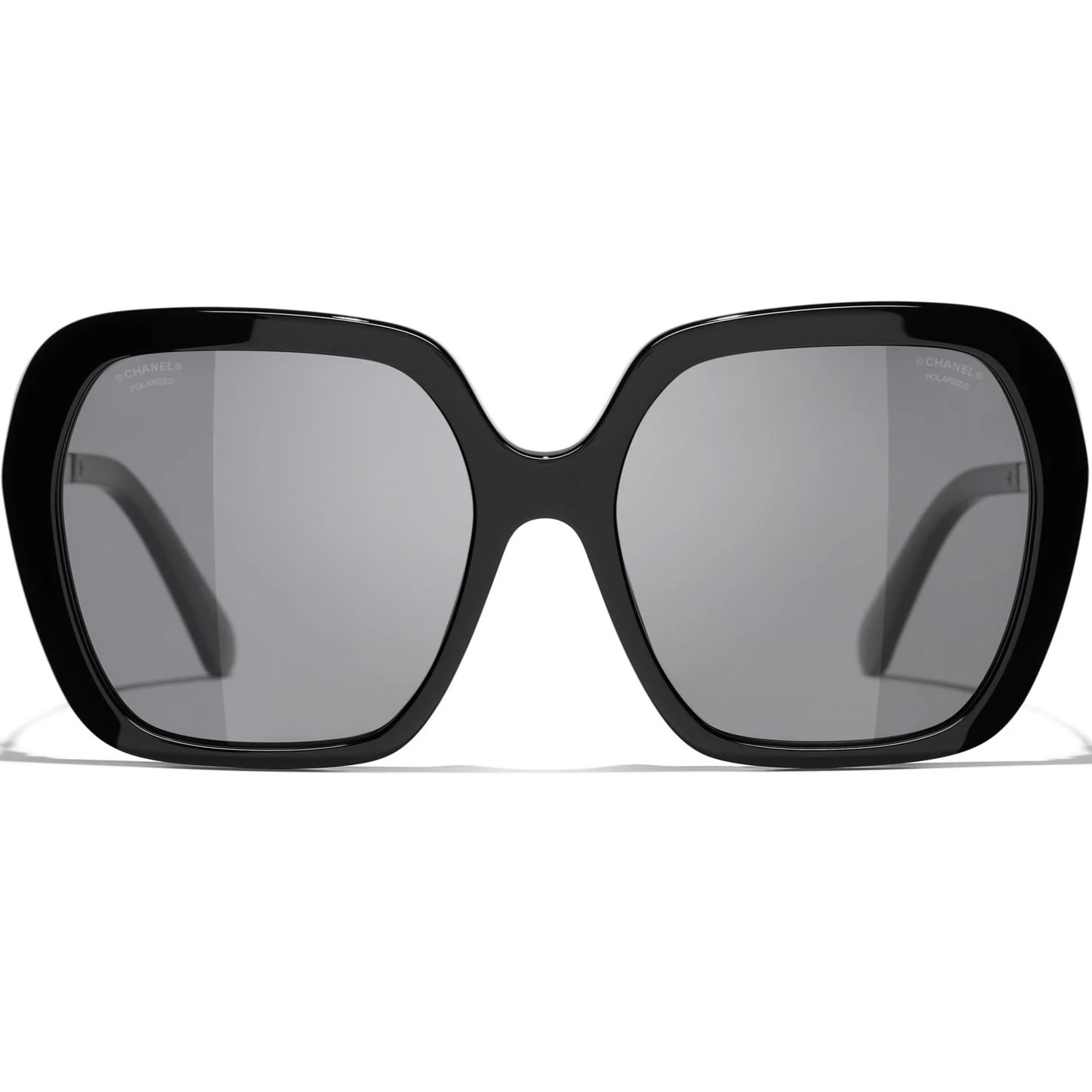 Kính mát Chanel Square Sunglasses Acetate Metal Frame Black Grey 5521 3