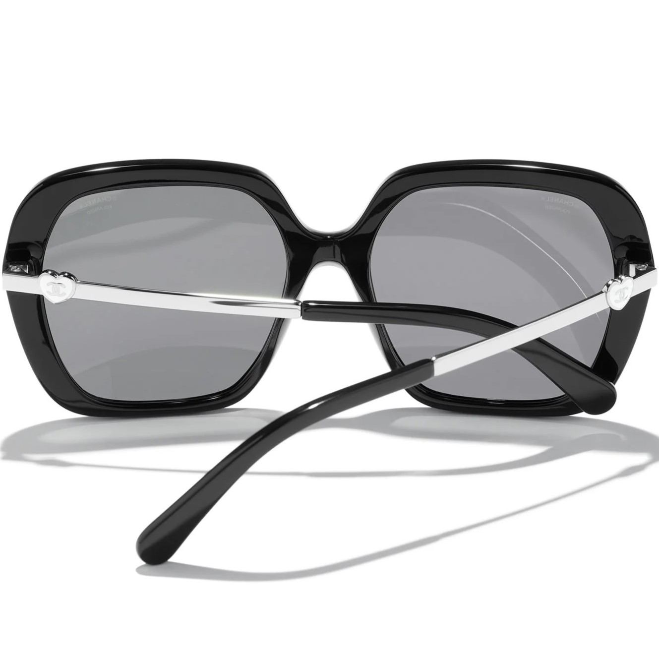 Kính mát Chanel Square Sunglasses Acetate Metal Frame Black Grey 5521 5