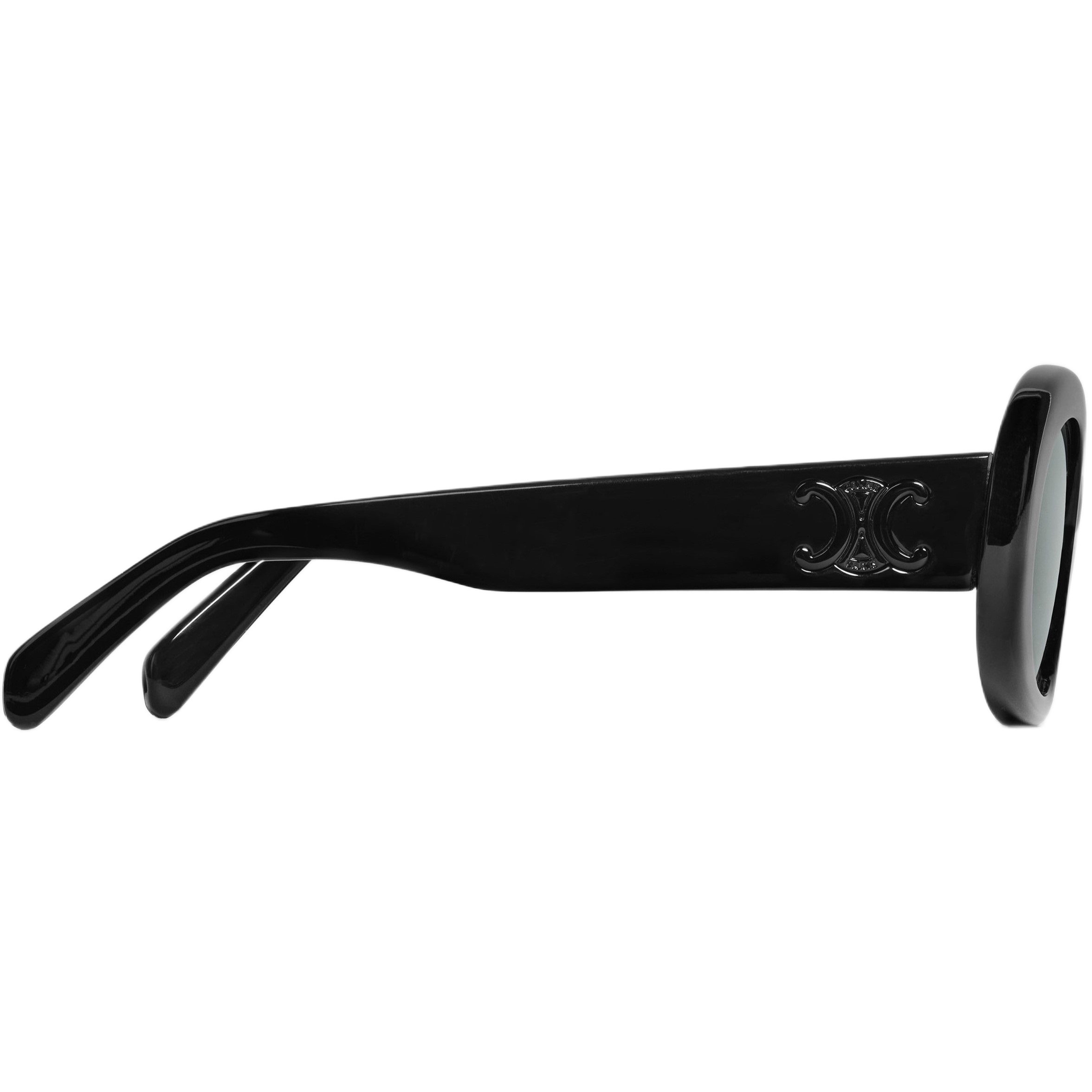 MẮT KÍNH NỮ CELINE TRIOMPHE 01 SUNGLASSES IN OVAL BLACK ACETATE FRAME 5