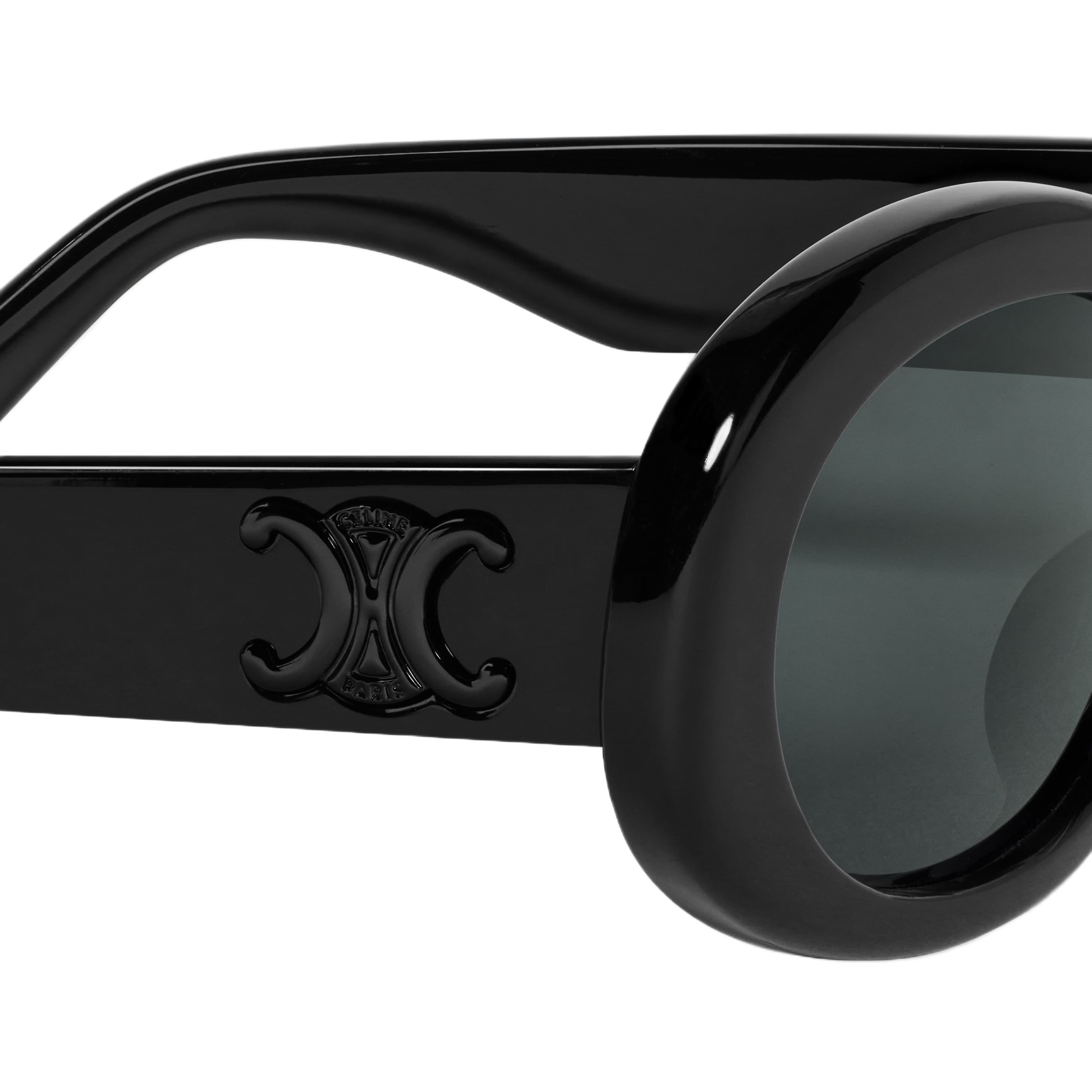 MẮT KÍNH NỮ CELINE TRIOMPHE 01 SUNGLASSES IN OVAL BLACK ACETATE FRAME 4