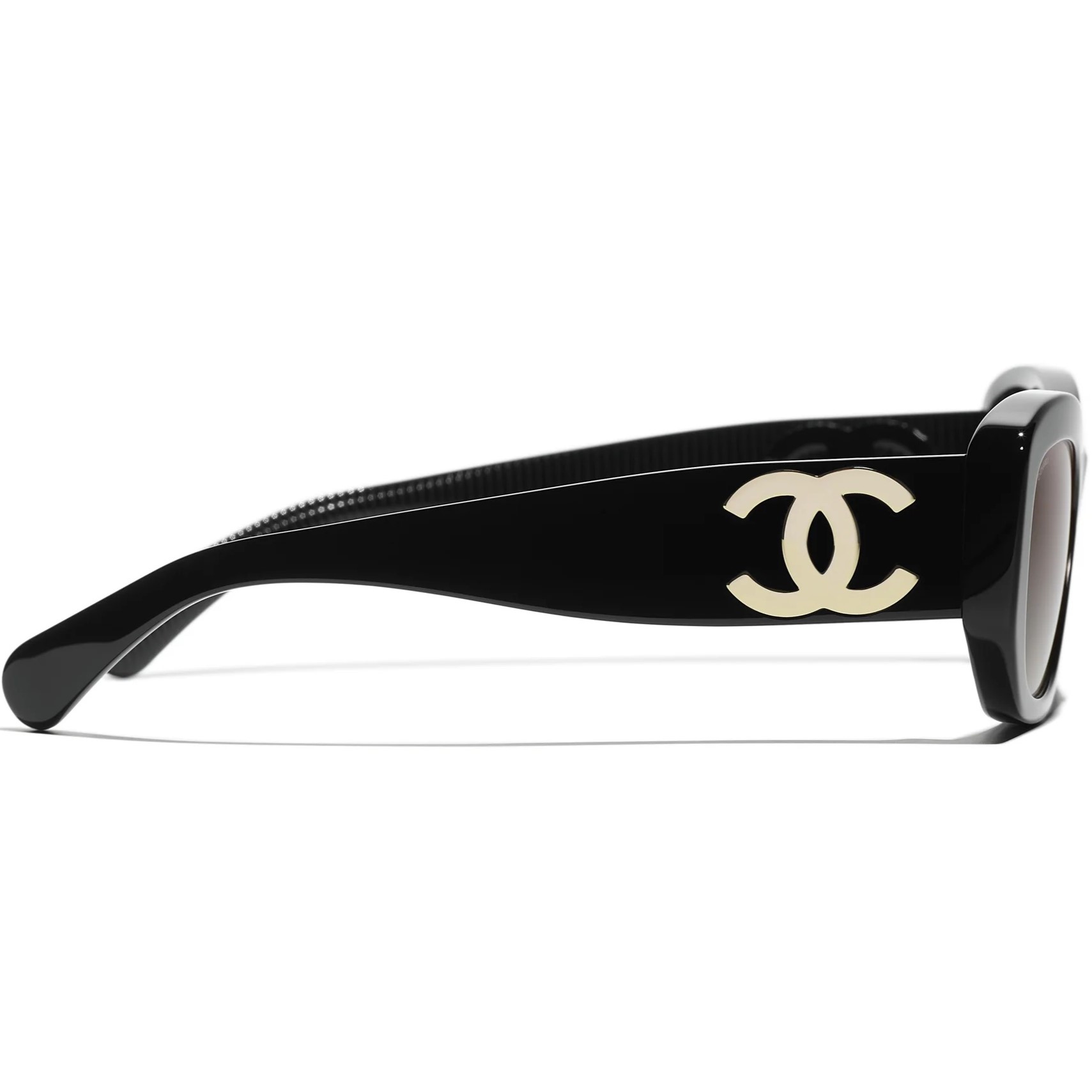 Mắt kính Nữ Chanel Rectangle Black Acetate Sunglasses 5493 6