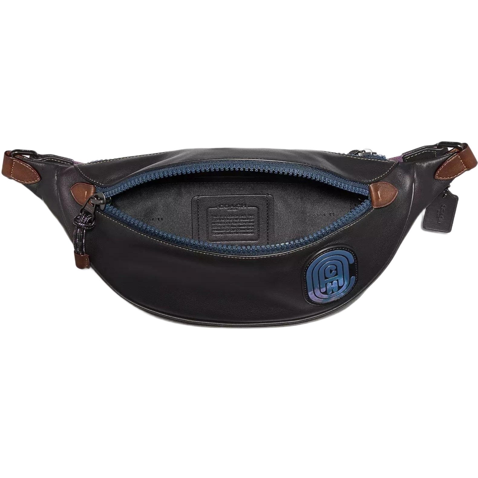 Túi bao tử nam đen Coach Rivington Belt Bag With Coach Patch Black Copper Finish 69303 2