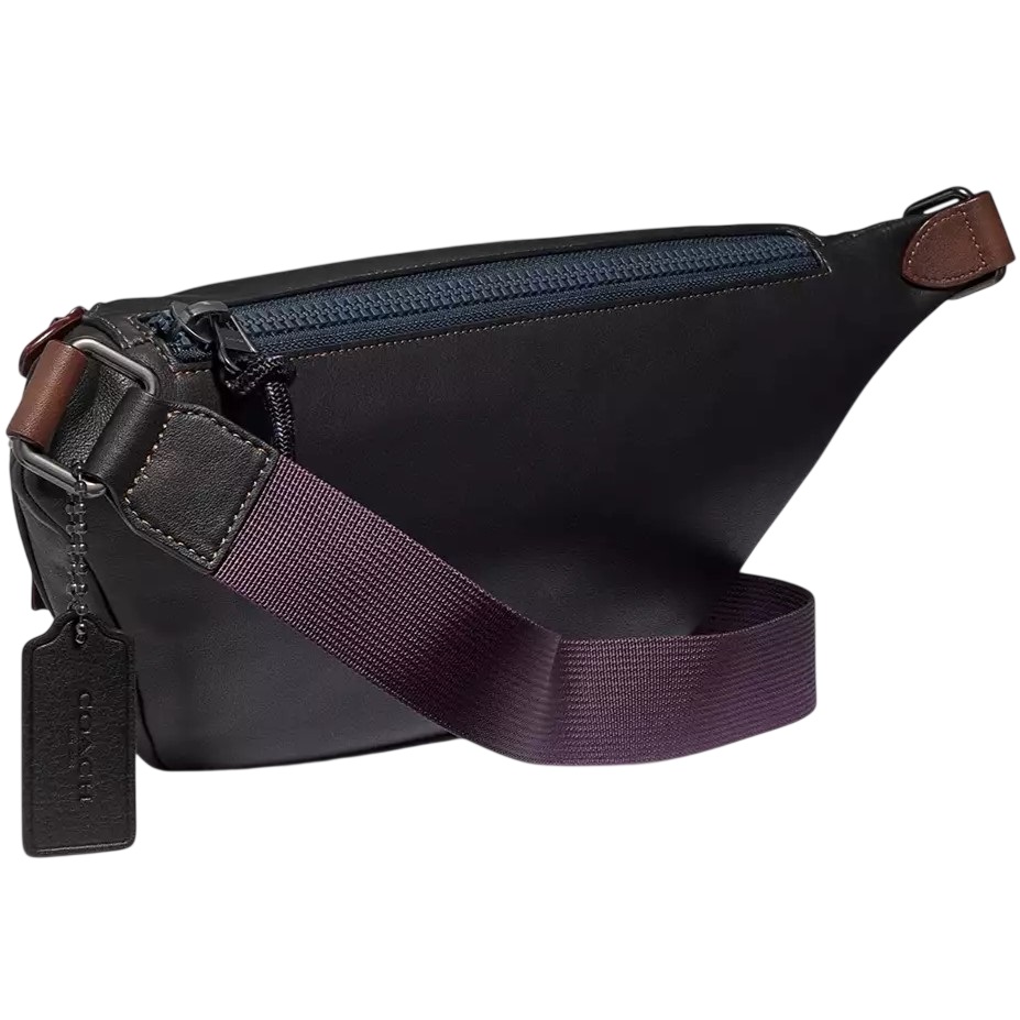 Túi bao tử nam đen Coach Rivington Belt Bag With Coach Patch Black Copper Finish 69303 3