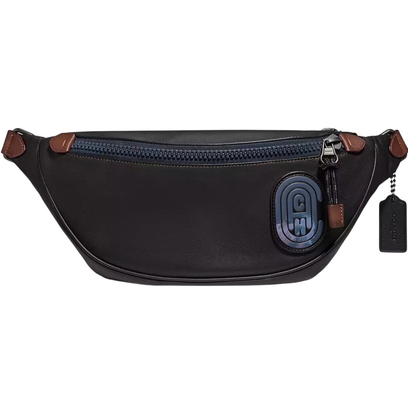 Túi bao tử nam đen Coach Rivington Belt Bag With Coach Patch Black Copper Finish 69303 4