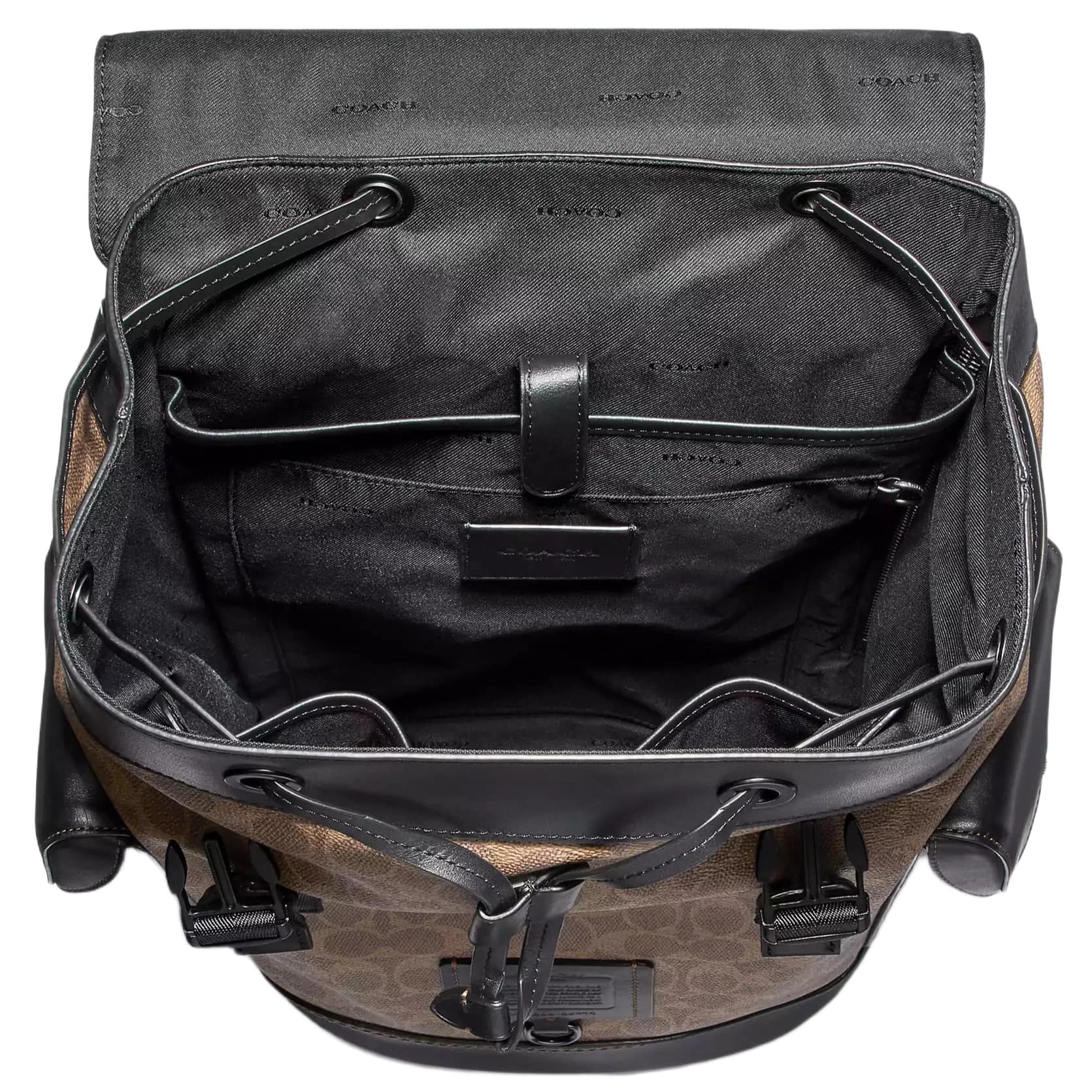 Ba lô Coach Rivington Backpack In Signature Canvas Black Copper Khaki 40344 3