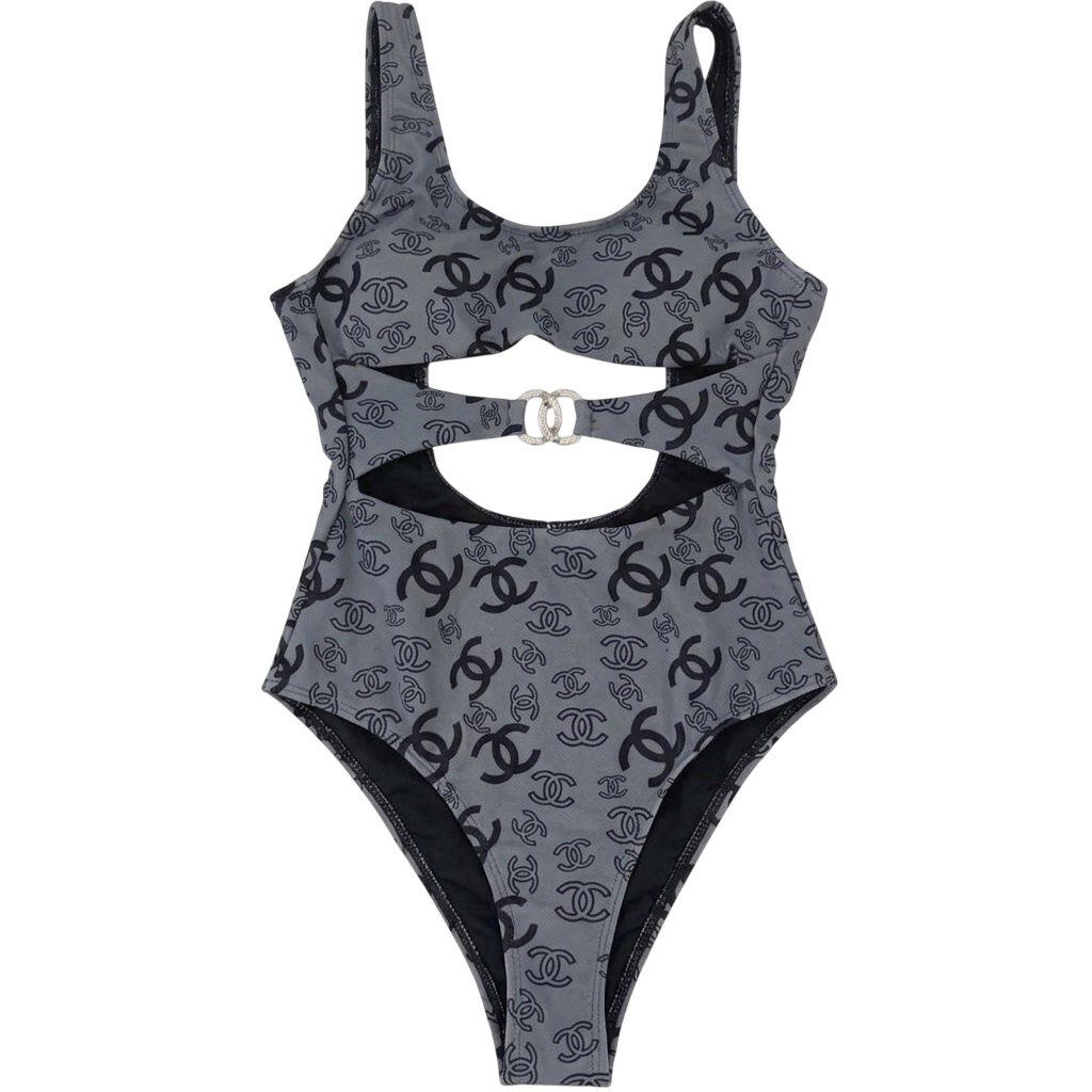 Bikini 1 mảnh xám Chanel 1