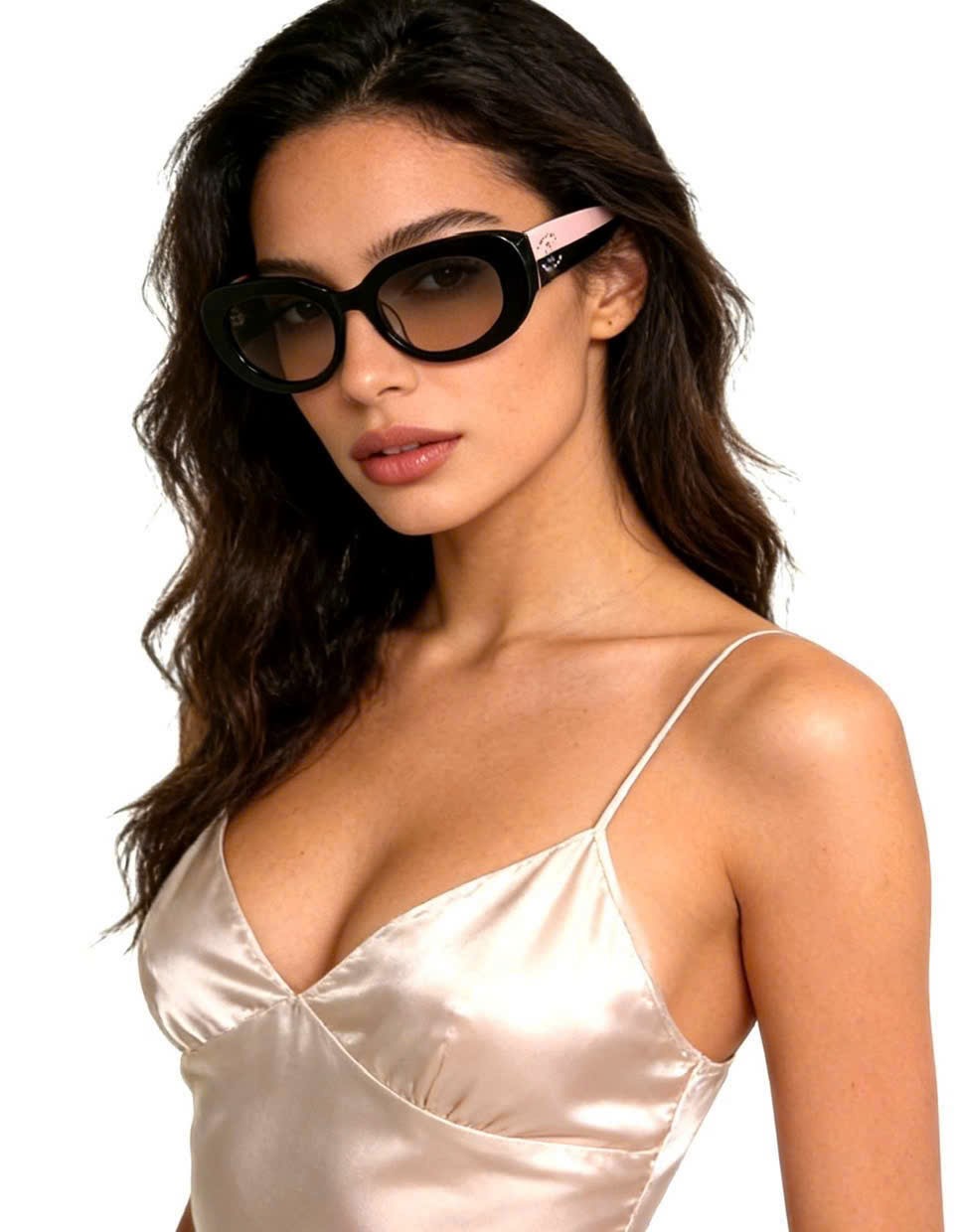 Kính mát Chanel Oval sunglasses Black Acetate Frame Gray Lenses 5562B 6