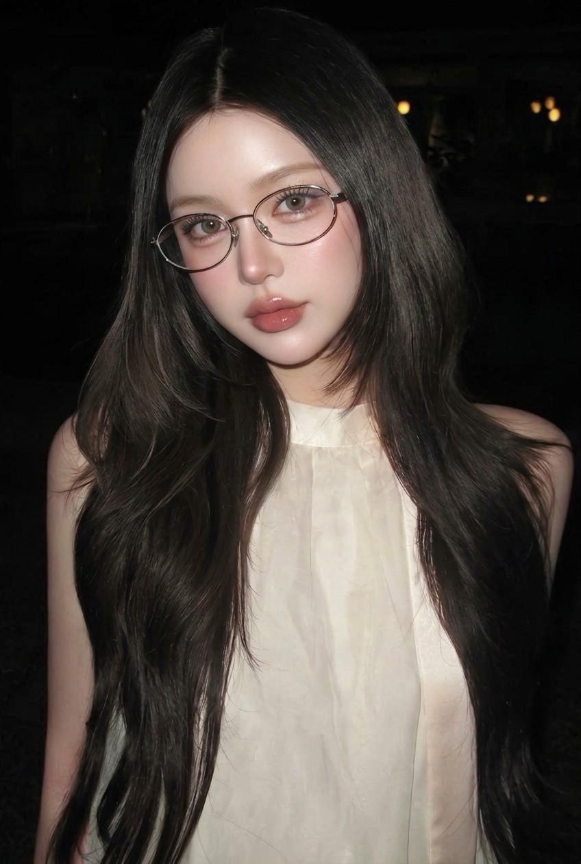Kính mát gọng kim loại Chanel Oval Silver Frame Eyeglasses 9