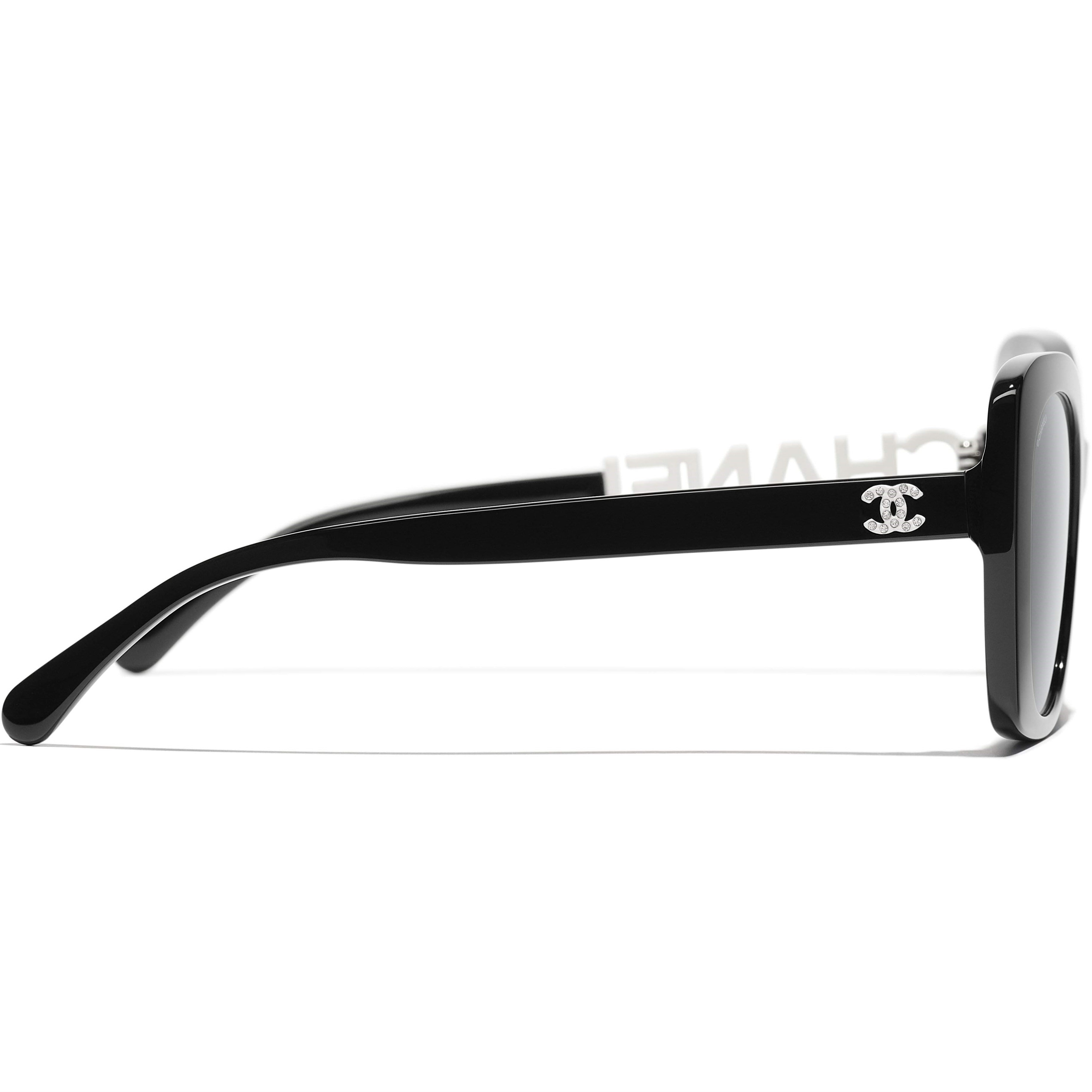 Kính mát Chanel Square Sunglasses Black Acetate Frame Grey Lenses CH5422B 5