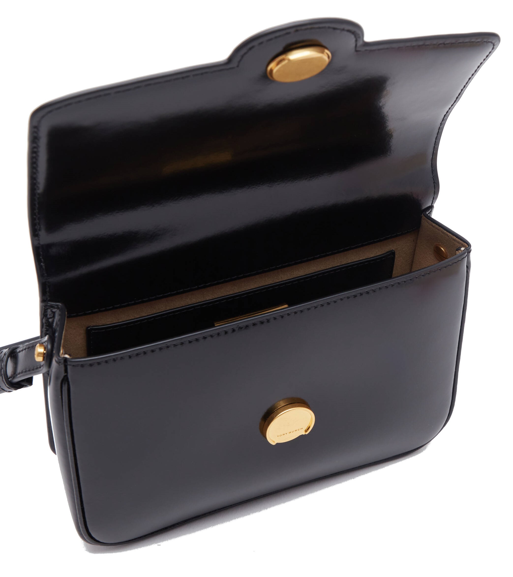 TÚI NỮ TORY BURCH ROBINSON SPAZZOLATO BLACK LEATHER CONVERTIBLE SHOULDER BAG 8
