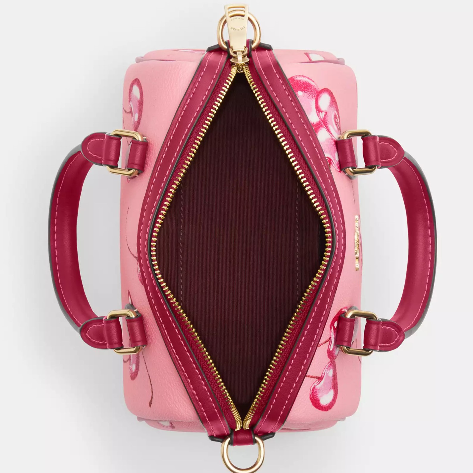 Túi Coach trống Mini Rowan Crossbody in Cherry Print Flower Pink Bright Violet CR245 1