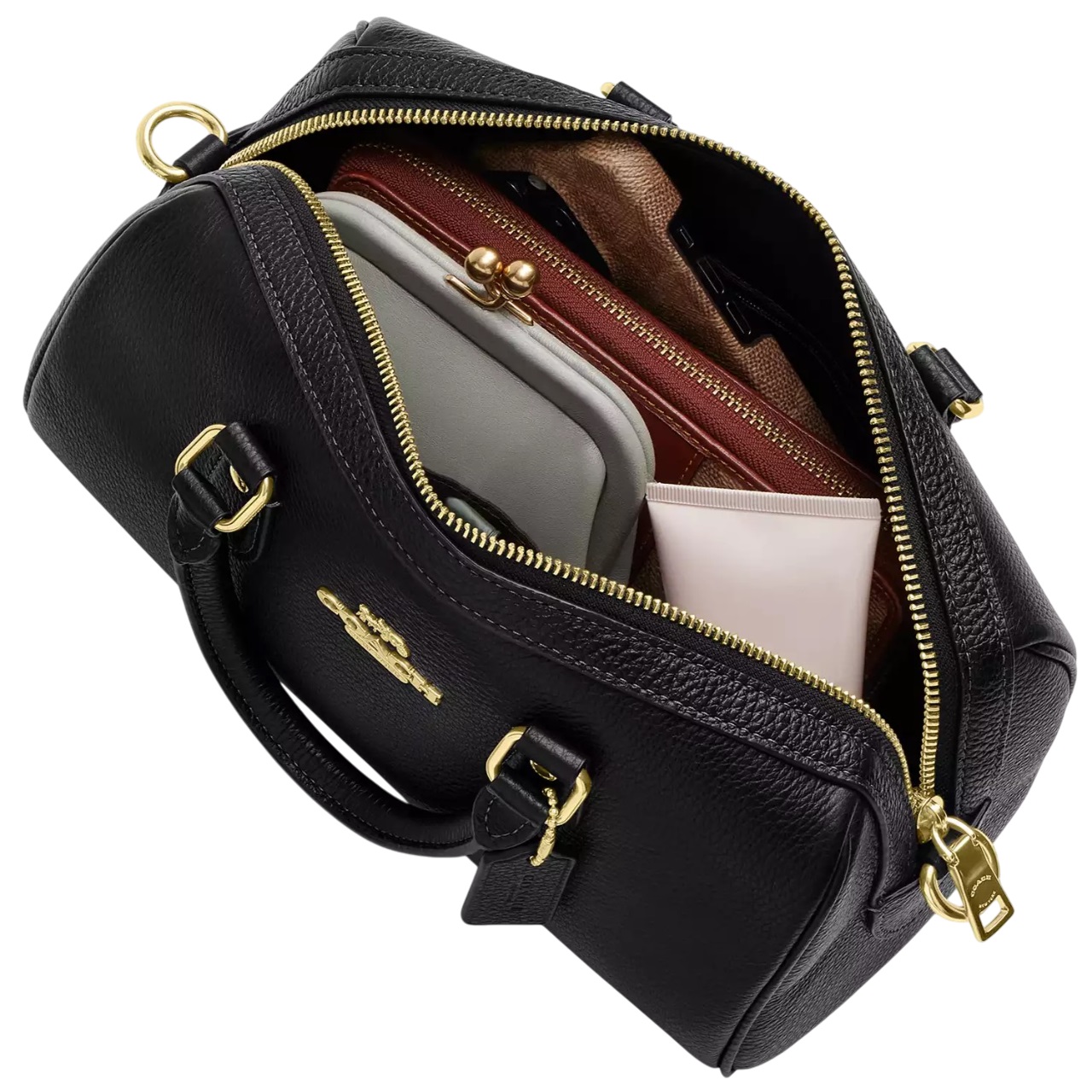 Túi xách Coach trống Rowan Long Satchel Bag Maple CV964 1